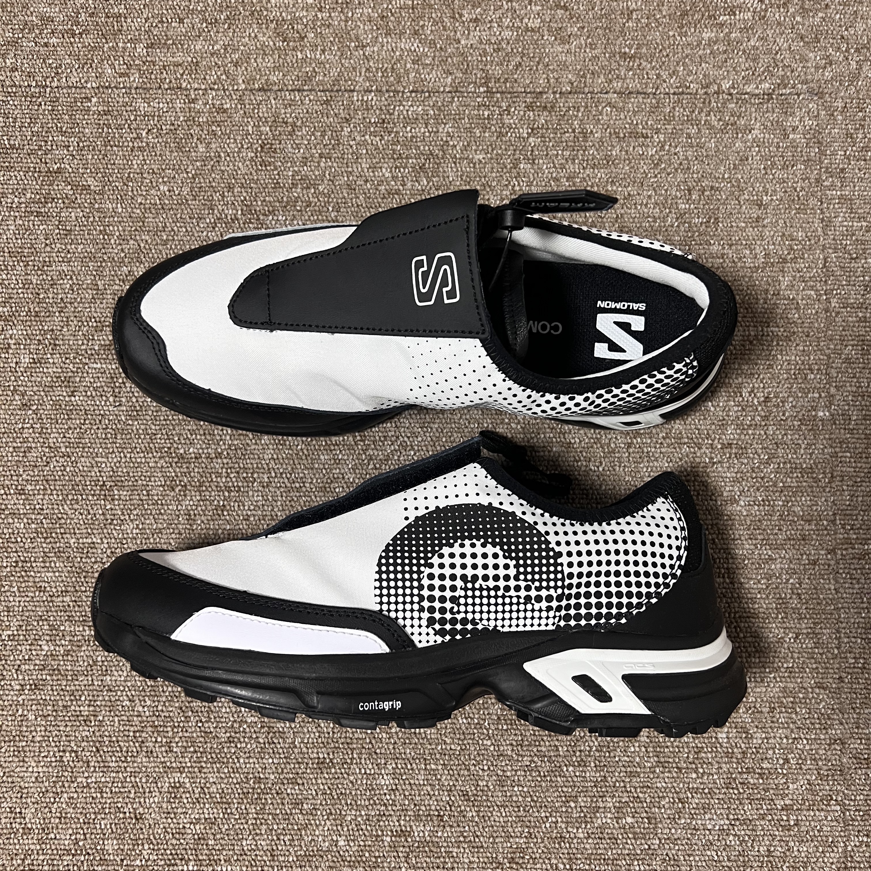 Salomon x Comme des Garcons Homme Plus SR901E White Black 착용 스타일