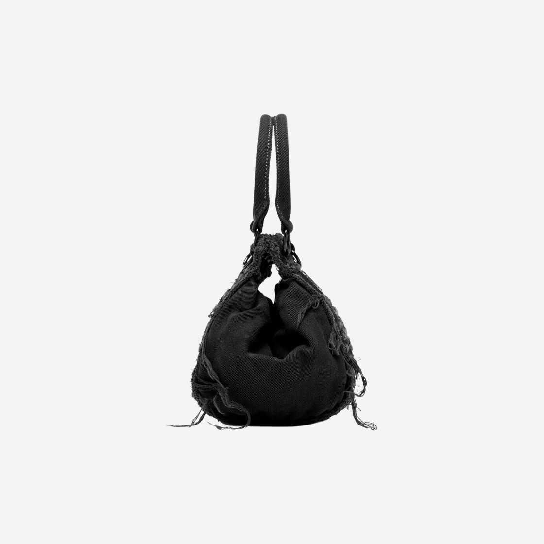 Diesel D-Vina-C Xs Slouchy Canvas Mini Bag with Crystals Black 상세 이미지 2