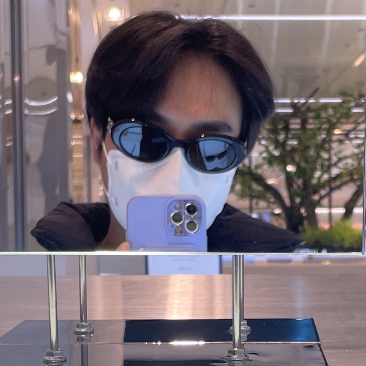 Gentle Monster x Maison Margiela MM005 Black Black 착용 스타일