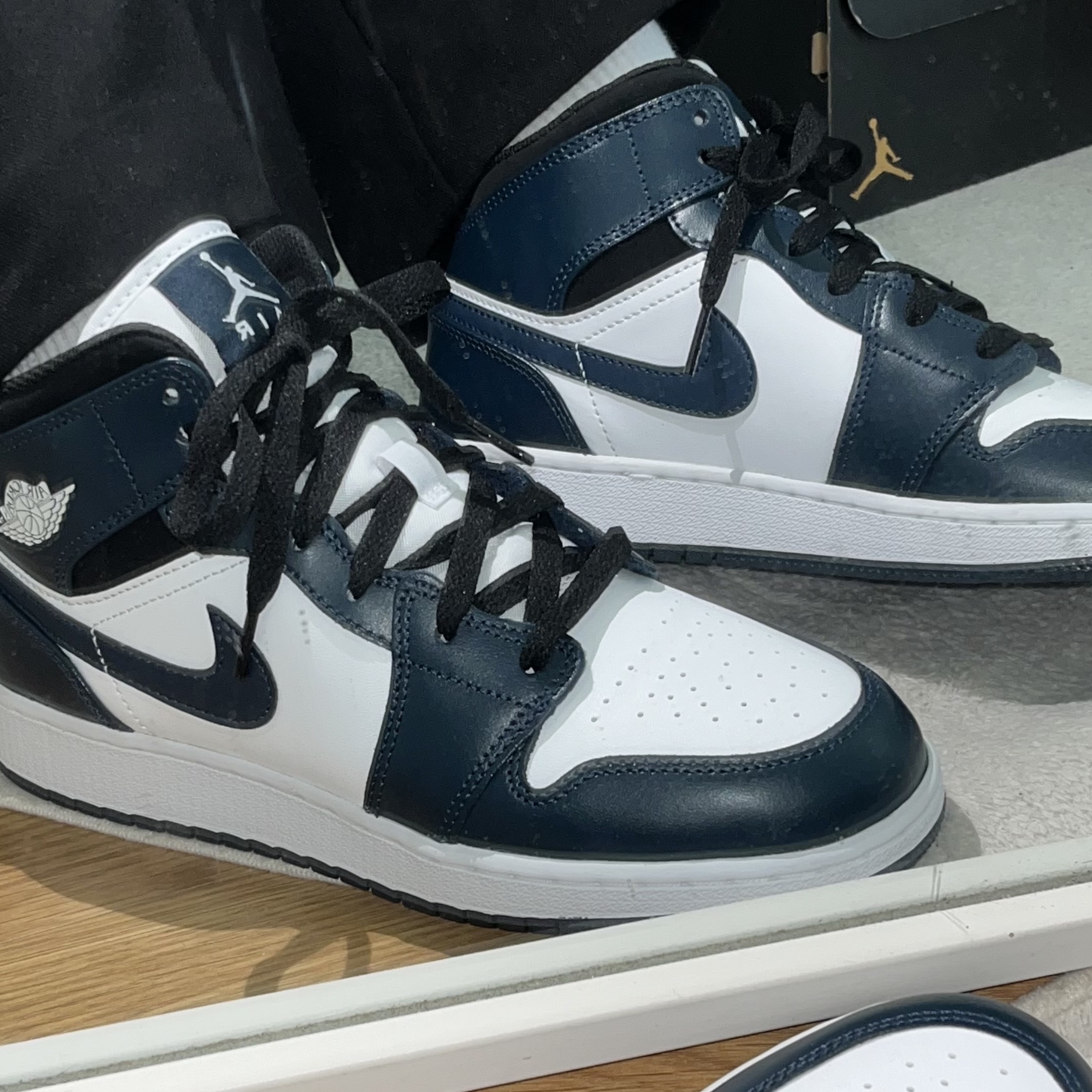 (GS) Jordan 1 Mid Dark Teal 착용 스타일 - 1