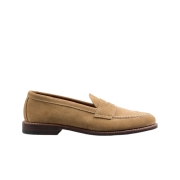 Alden 6244 Suede Unlined Penny Loafer Tan - D