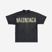 Balenciaga Tape Type Medium Fit T-Shirt Faded Black