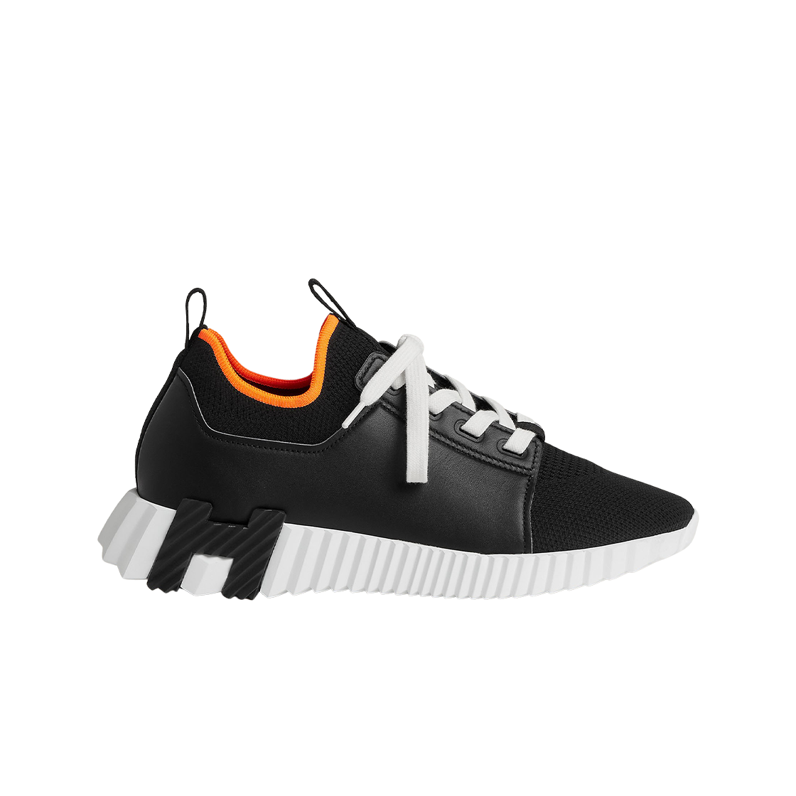 (W) 에르메스 디파트 스니커즈 니트 카프스킨 & 누아((W) Hermes Depart Sneakers Knit Calfskin & Noir) - 1