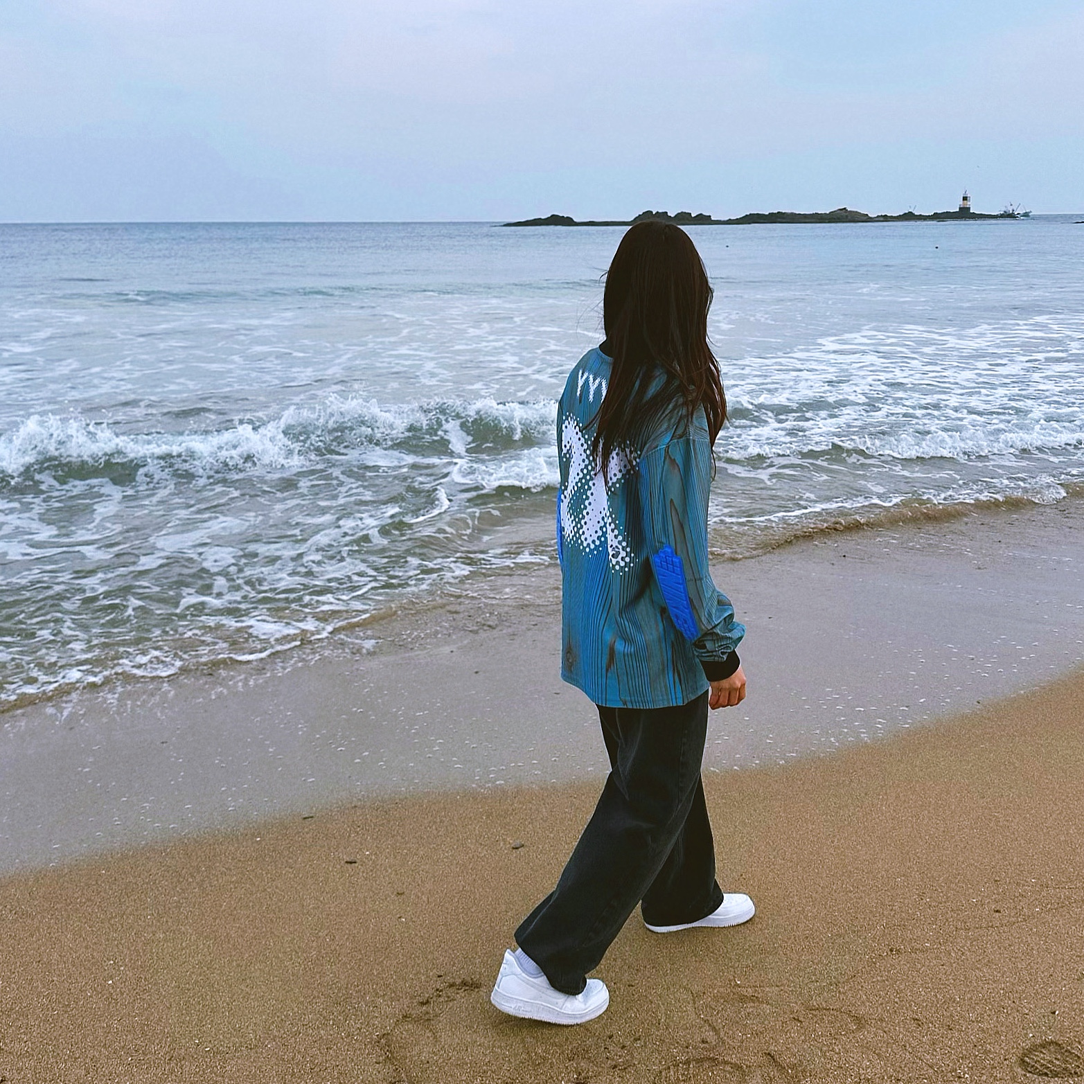 Nike Air Force 1 '07 Low White, Nike x Off-White NRG Jersey Imperial Blue - Asia 착용 스타일
