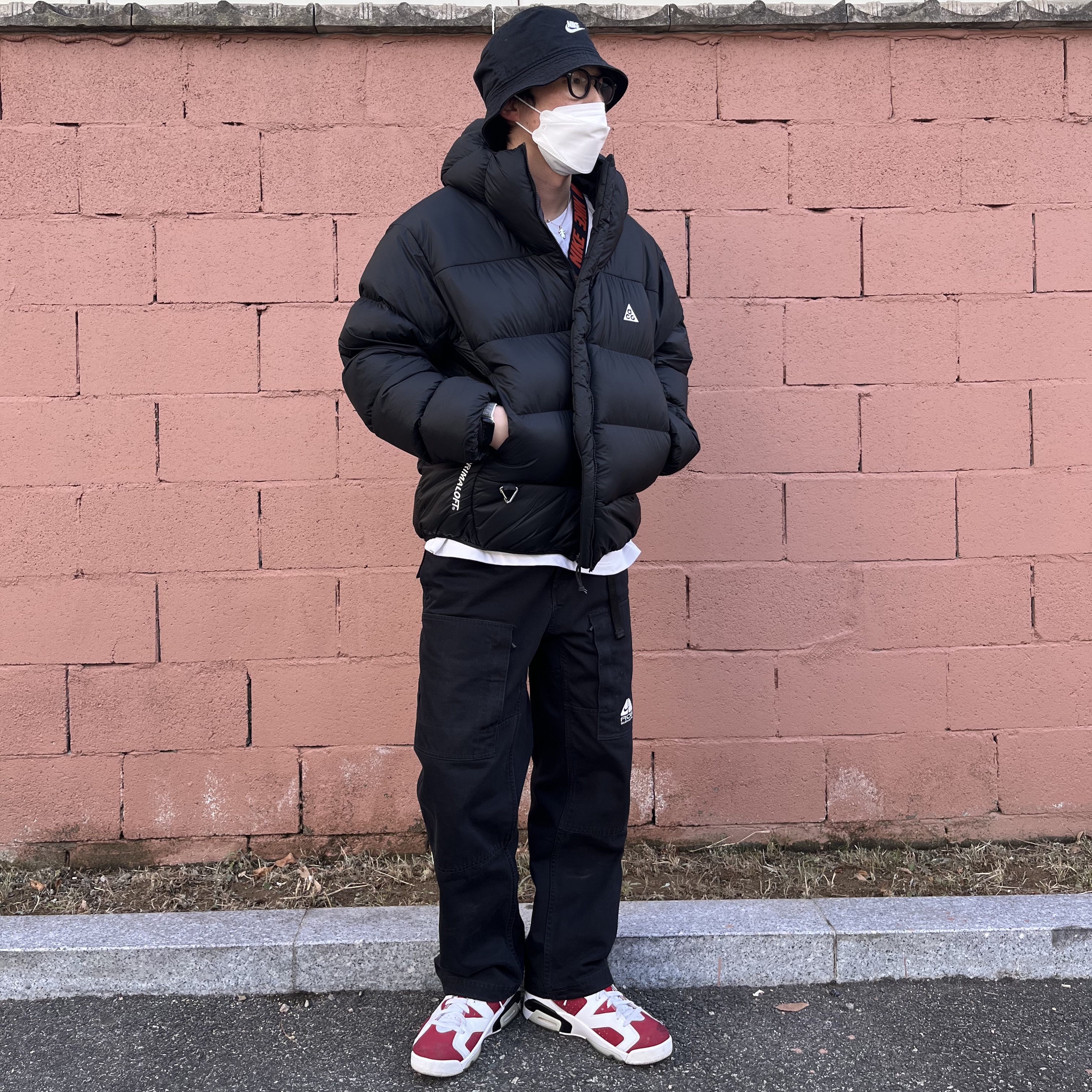 Supreme x Nike ACG Belted Denim Pants Black - 22FW, Nike ACG Therma-Fit ADV Lunar Lake Puffer Jacket Black - Asia 착용 스타일