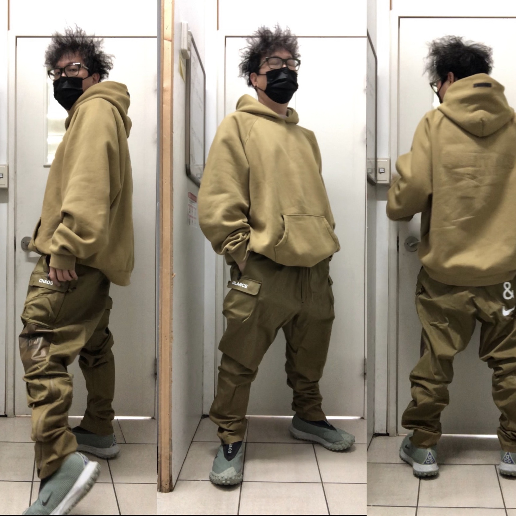 Nike ACG Mountain Fly Gore-Tex Clay Green, Nike x Undercover NRG TC Pants Brown - US/EU 착용 스타일