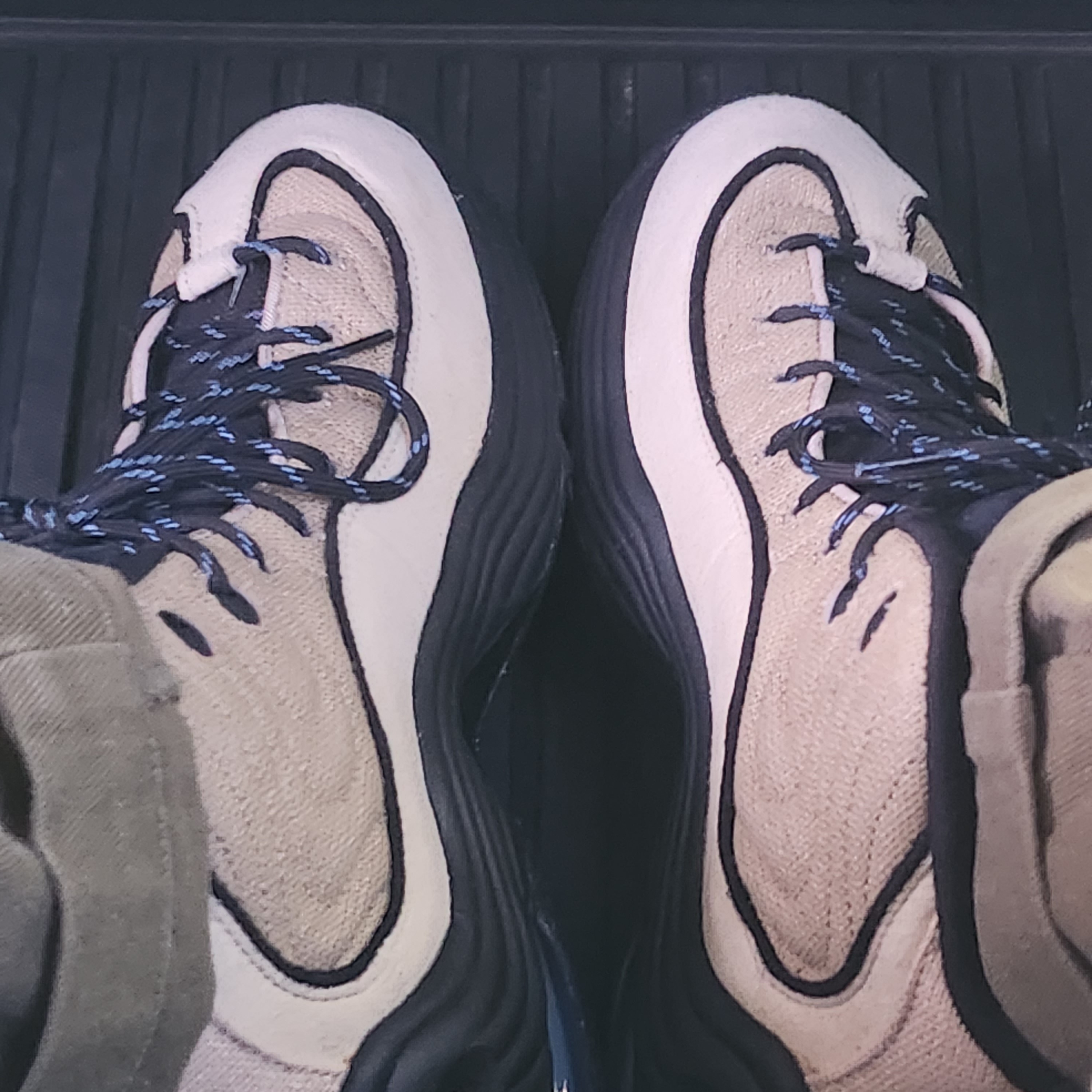 Nike x Stussy Air Penny II Rattan and Limestone 착용 스타일 - 1