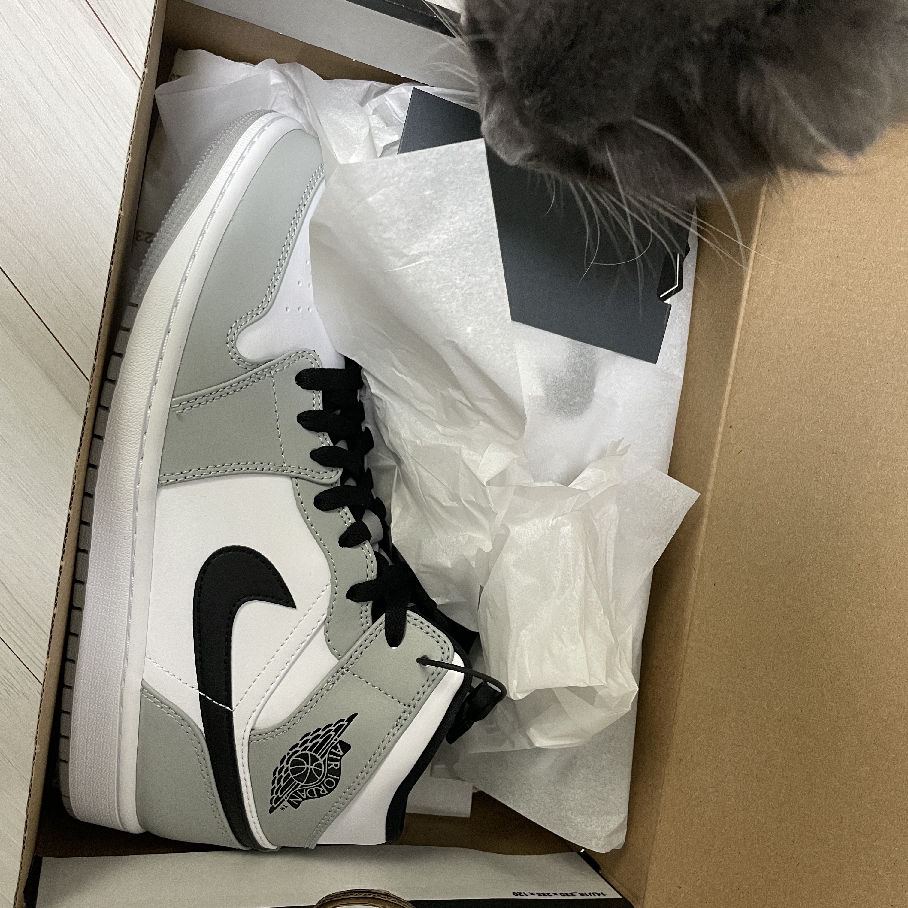 Jordan 1 Mid Light Smoke Grey 착용 스타일