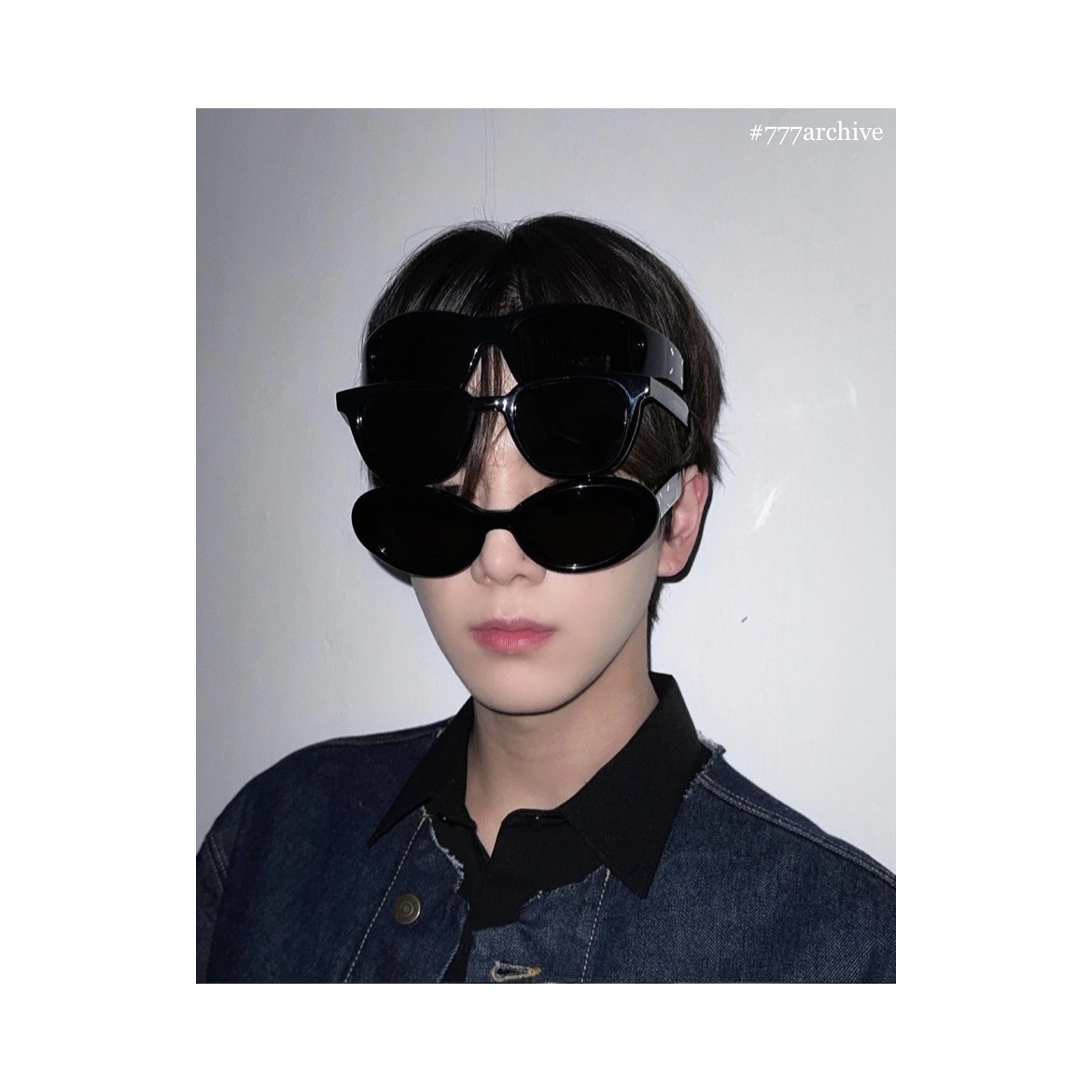 Gentle Monster x Maison Margiela MM005 White Black, Gentle Monster x Maison Margiela MM004 Black Black 착용 스타일 - 1