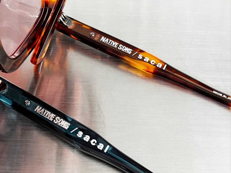 Native Sons x Sacai Cornell Blue Tortoise, Native Sons x Sacai Cornell Orange Tortoise 착용 스타일 - 2