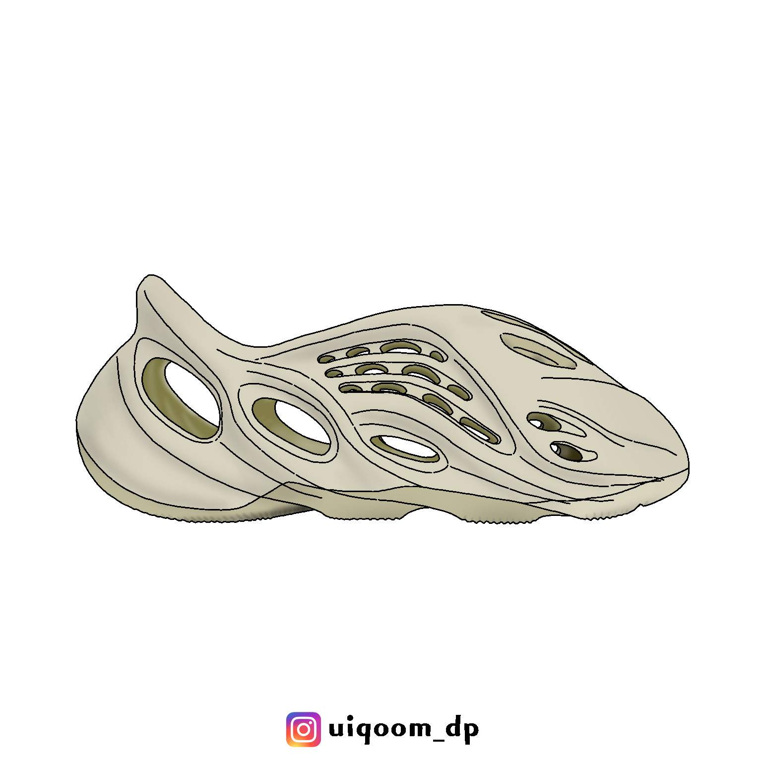 Adidas Yeezy Foam RNNR Sand 착용 스타일