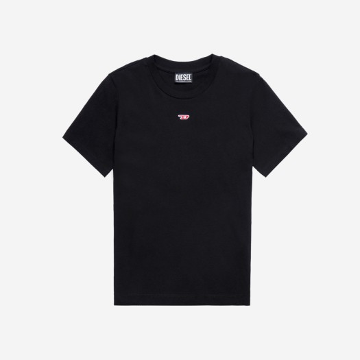 (W) 디젤 T-레그-D 로고 티셔츠 블랙