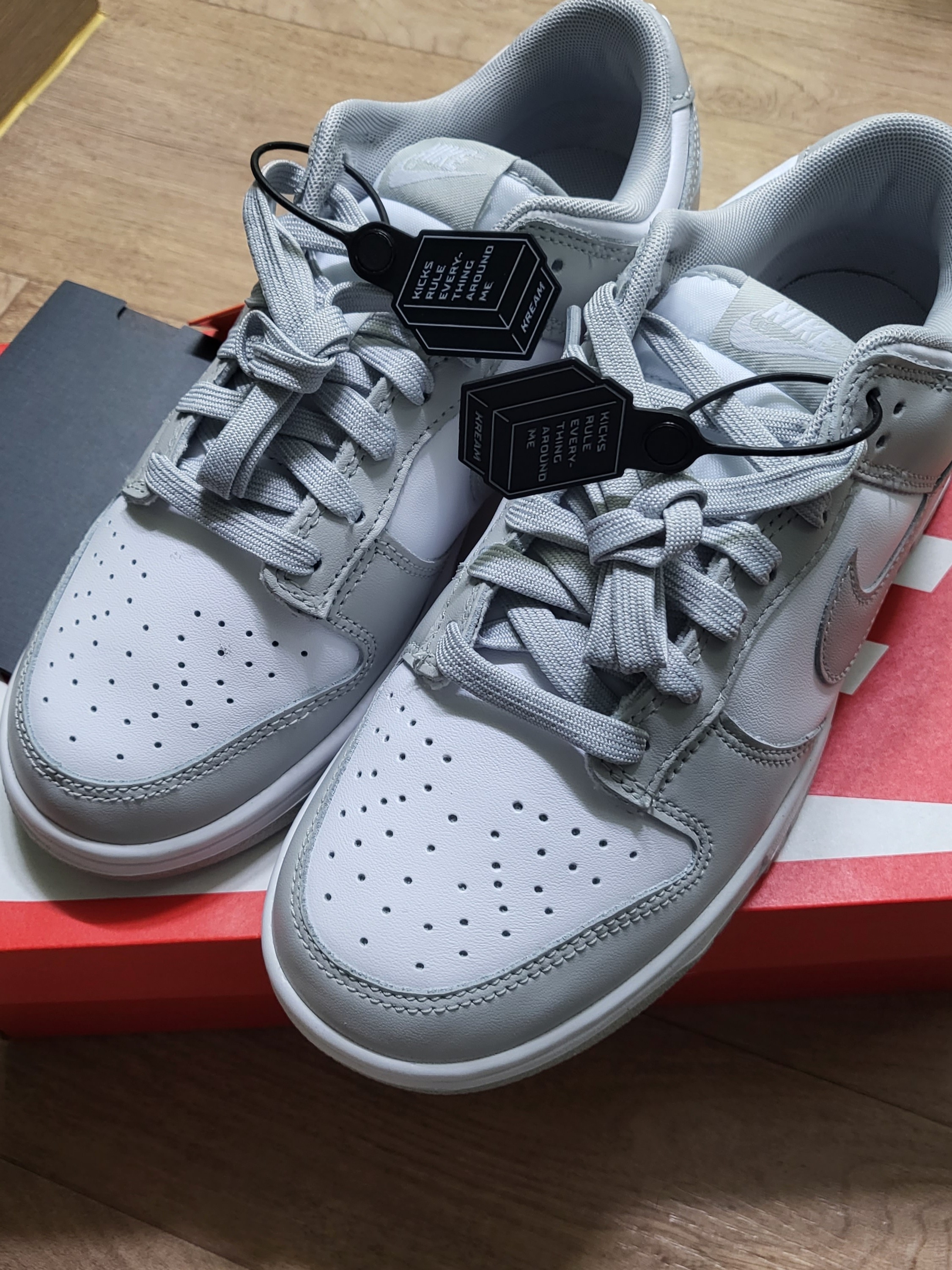Nike Dunk Low Retro Grey Fog 착용 스타일 - 1