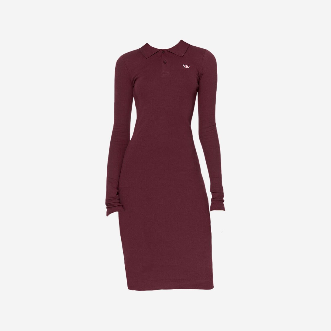 (W) Diesel D-Ribenny-Ls-D Midi Dress Dark Violet 상세 이미지 1