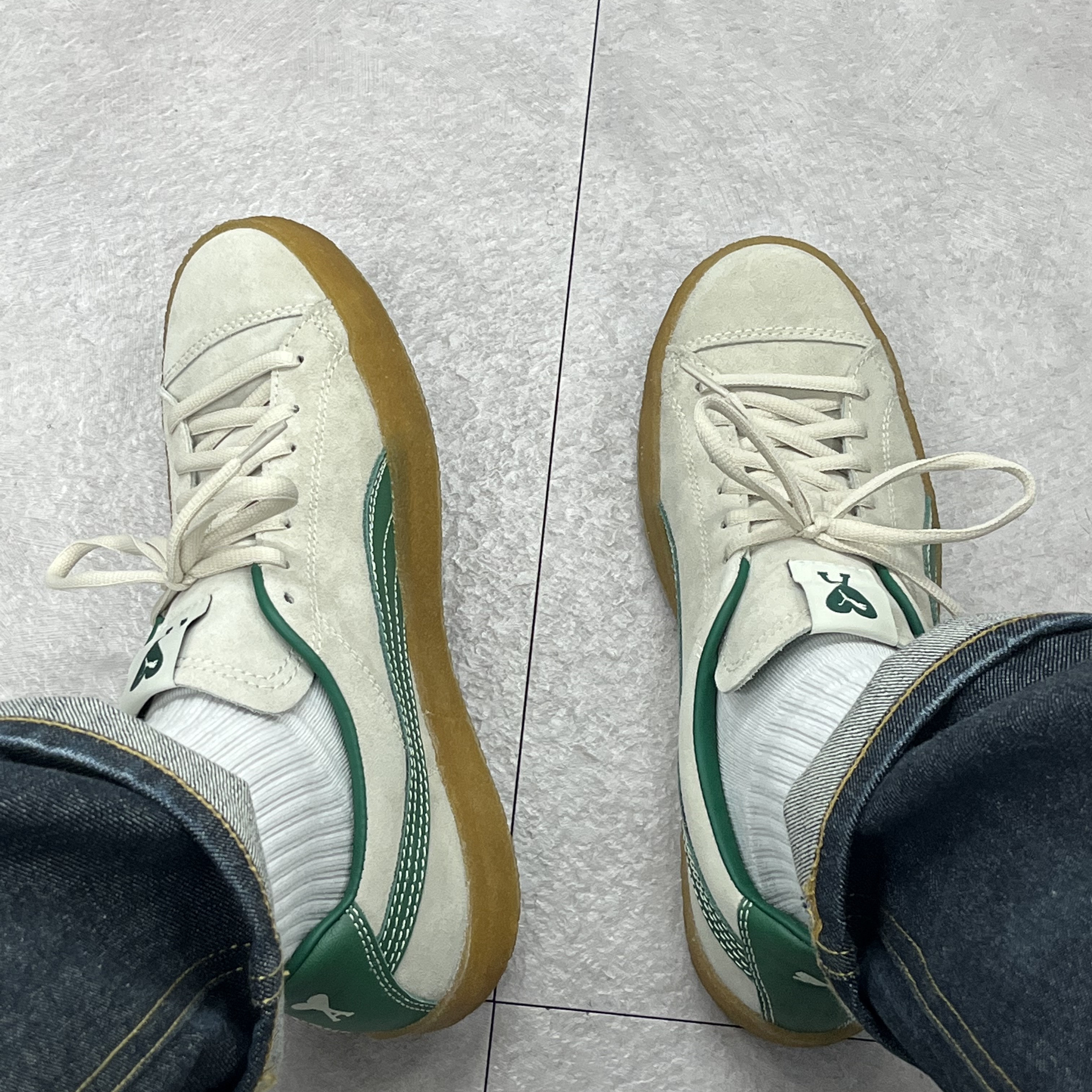 Puma x AMI Suede Crepe Pristine 착용 스타일