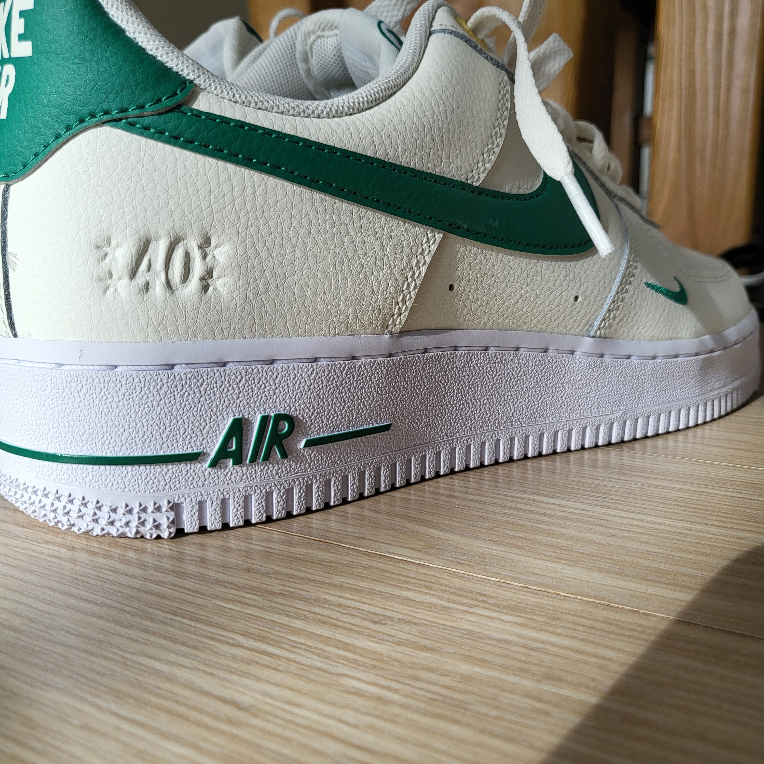 Nike Air Force 1 '07 LV8 40th Anniversary Join Forces Sail Malachite 착용 스타일