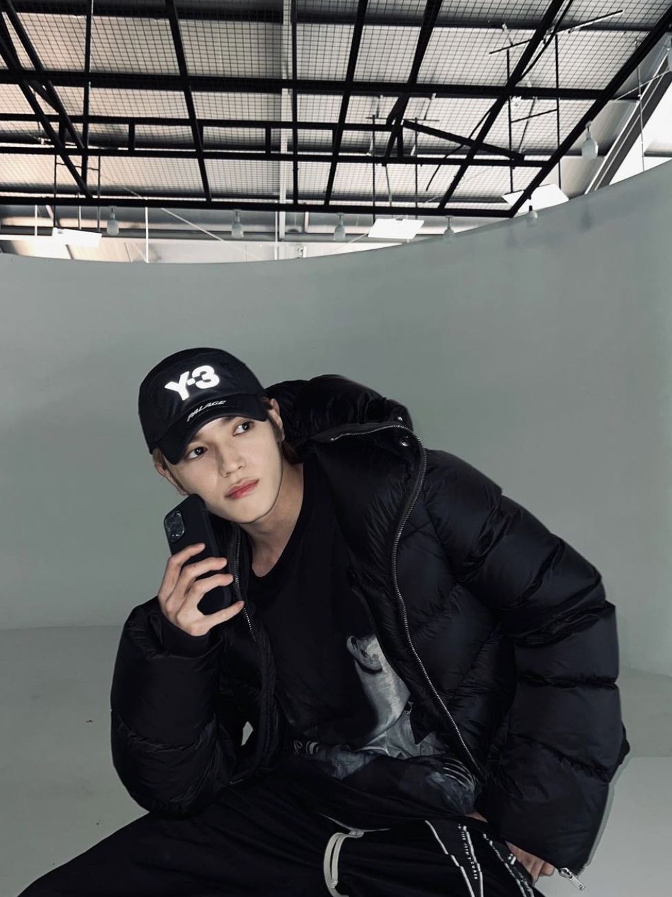 Palace x Y-3 Cap Black - 22FW 착용 스타일 - 1