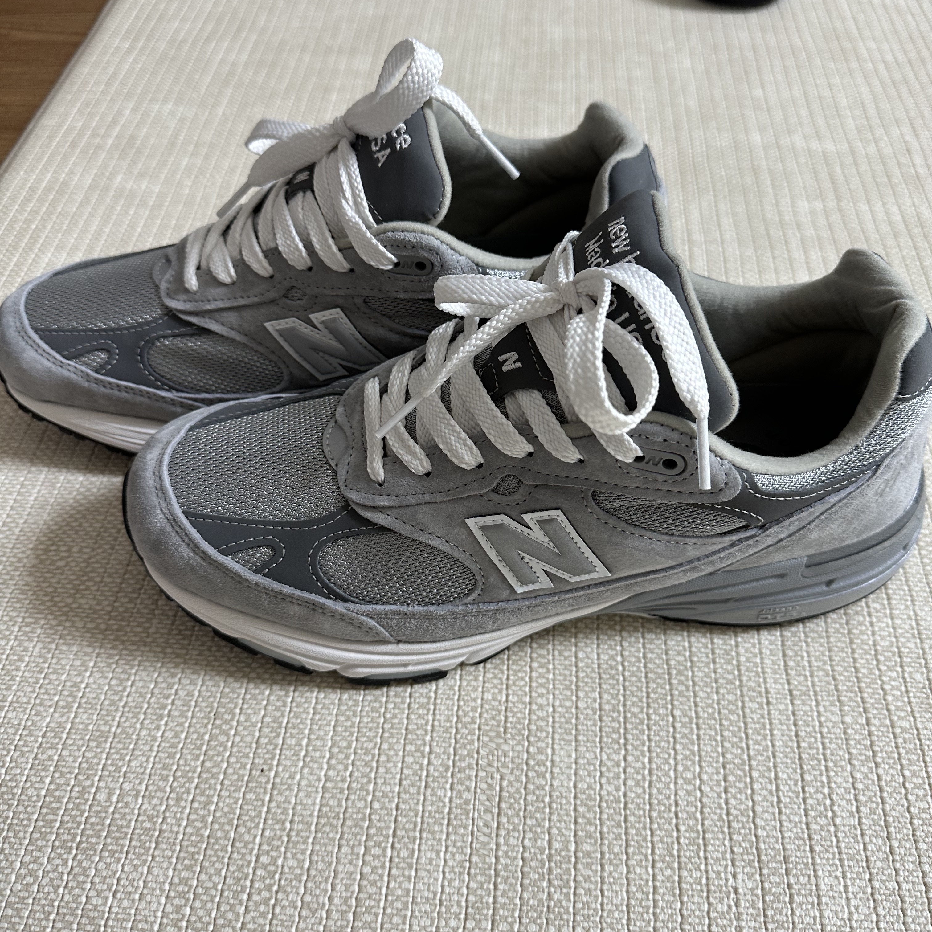 New Balance 993 Made in USA Grey - D Standard 착용 스타일 - 1