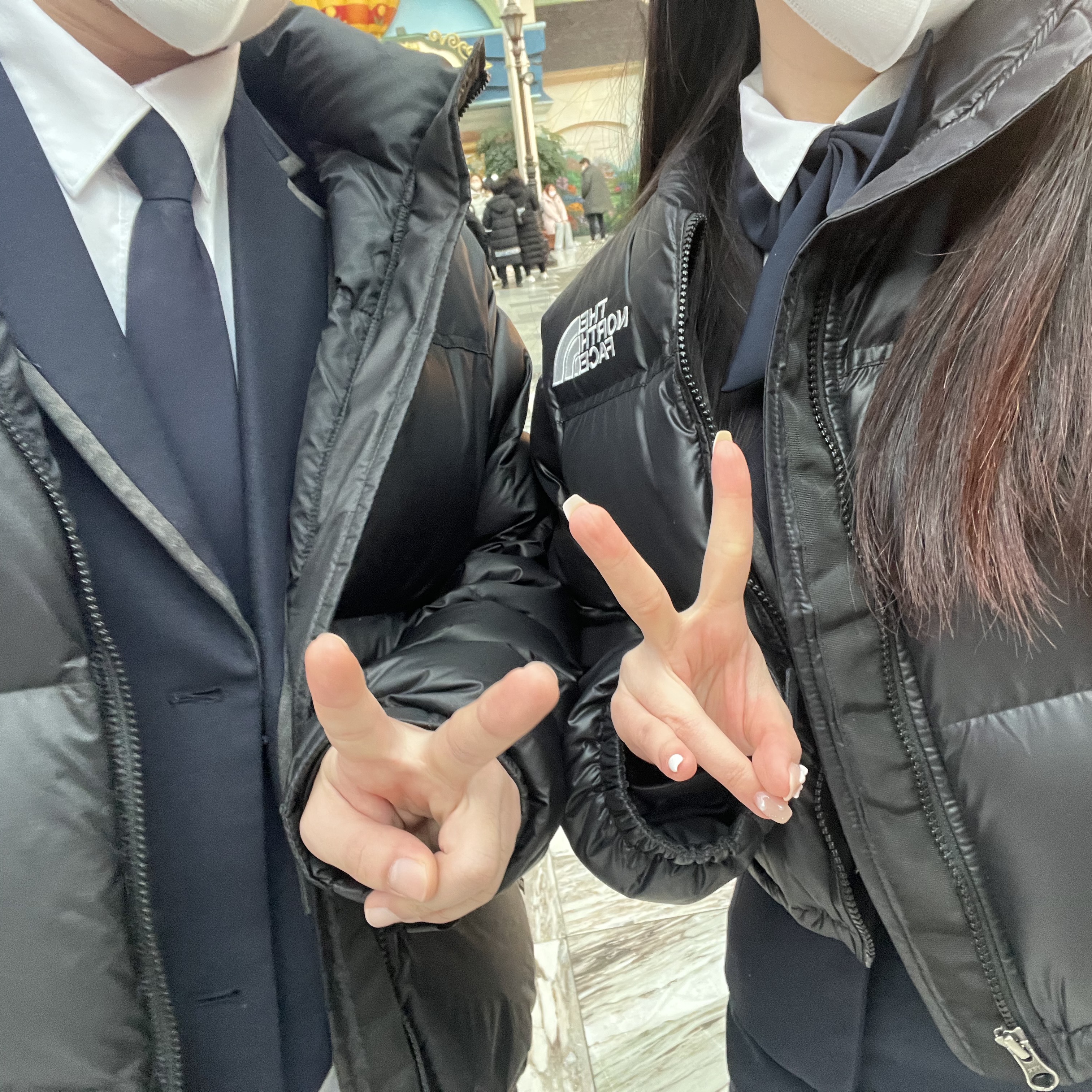 (W) The North Face Nuptse Short Jacket Black, The North Face 1996 Eco Nuptse Jacket Black 착용 스타일 - 1