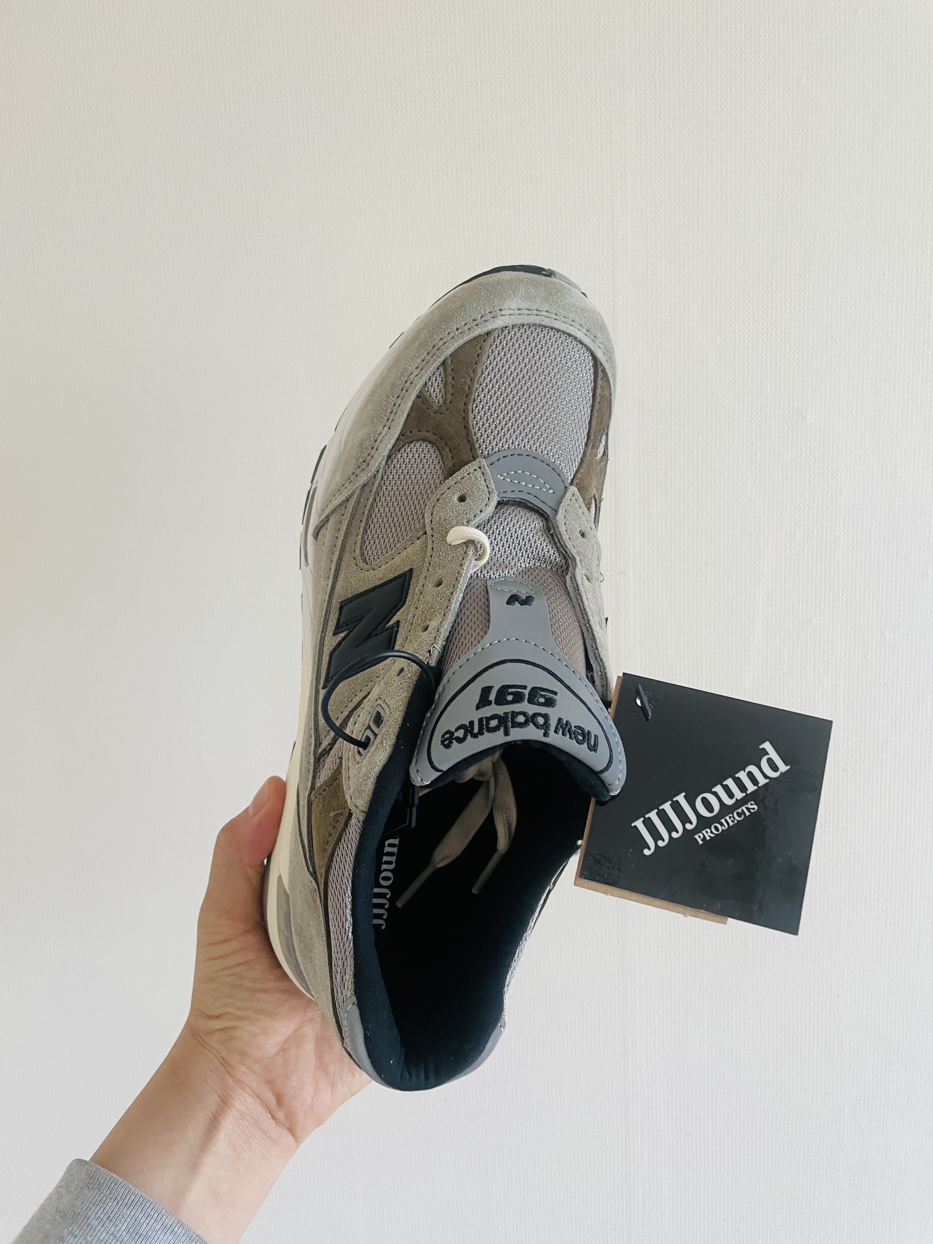 New Balance x JJJJound 991 Made in UK Grey 착용 스타일 - 3