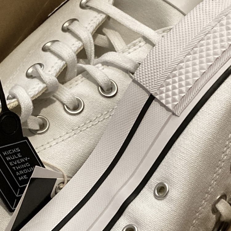 (W) Converse Chuck Taylor All Star Lift Ox White Black 착용 스타일