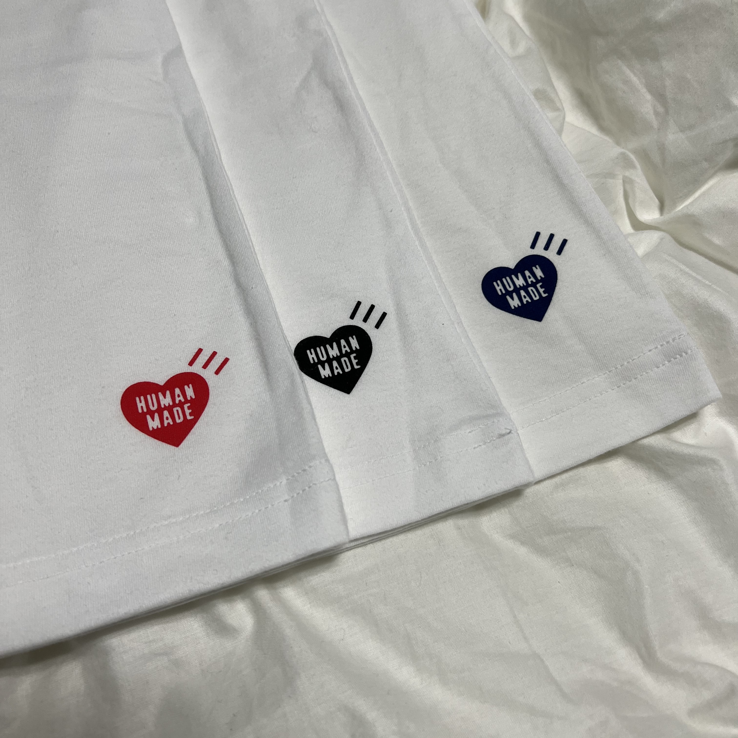 Human Made T-Shirts White (3 Pack) 착용 스타일