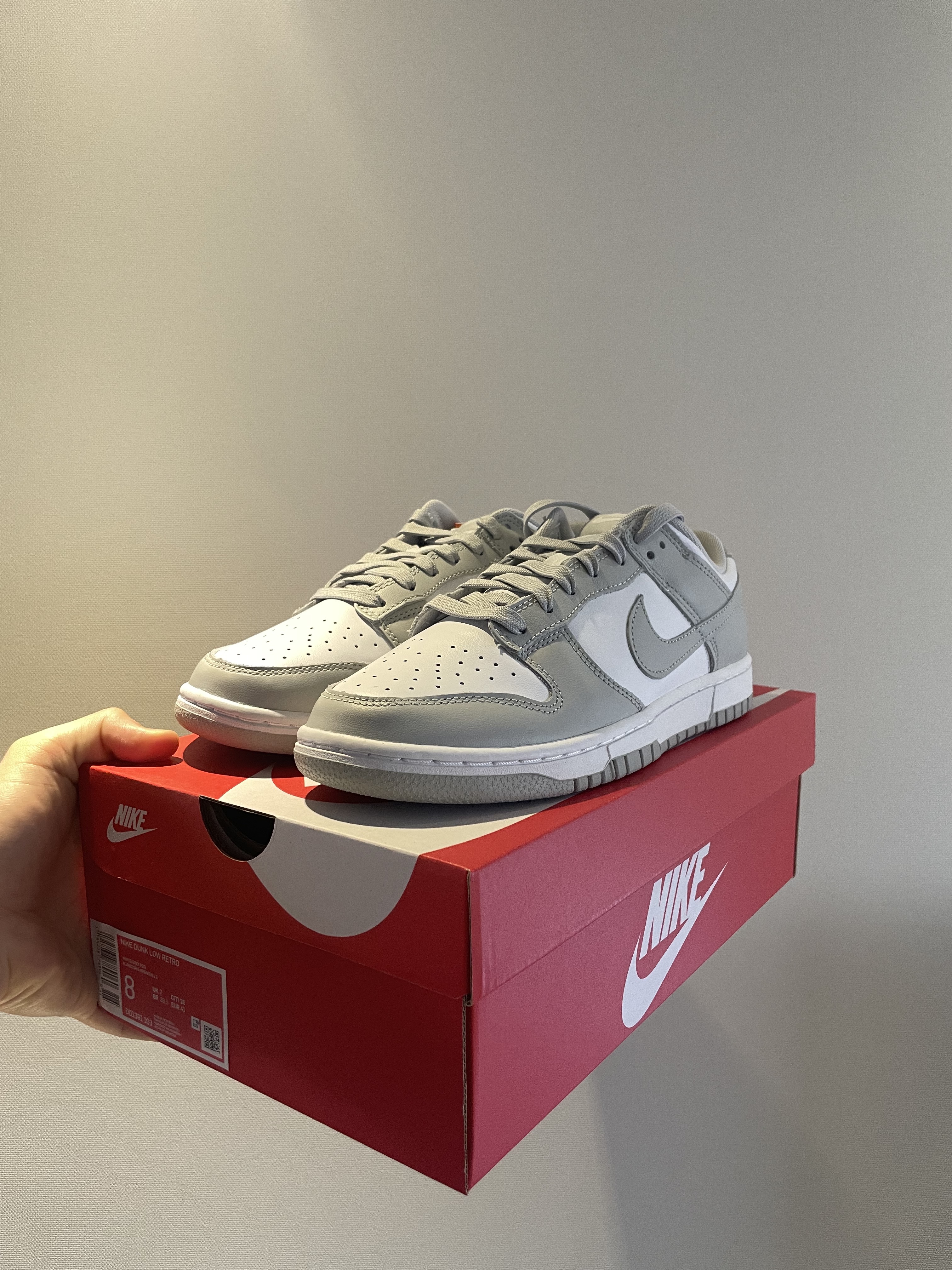 Nike Dunk Low Retro Grey Fog 착용 스타일 - 2