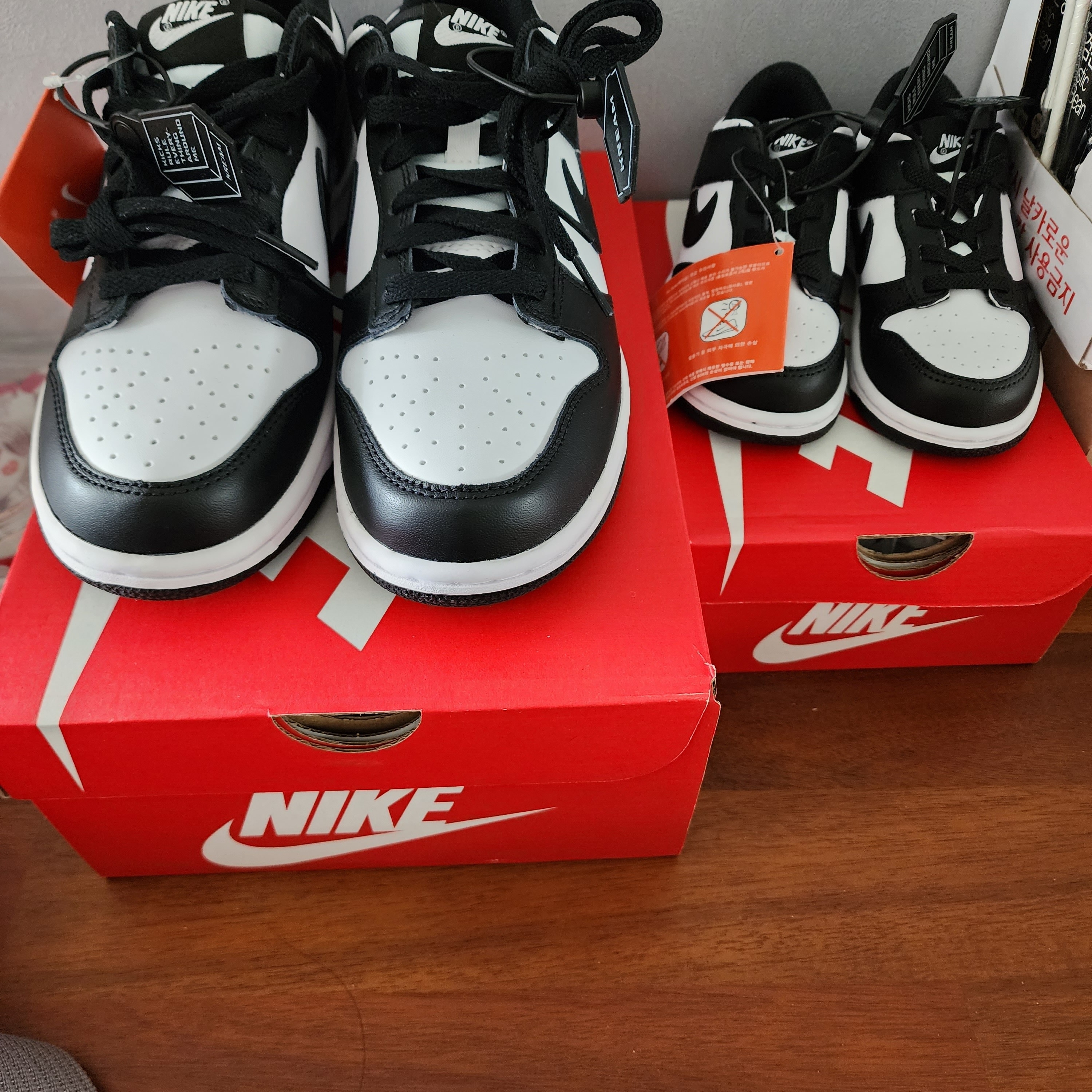 (GS) Nike Dunk Low Black, (TD) Nike Dunk Low Black 착용 스타일