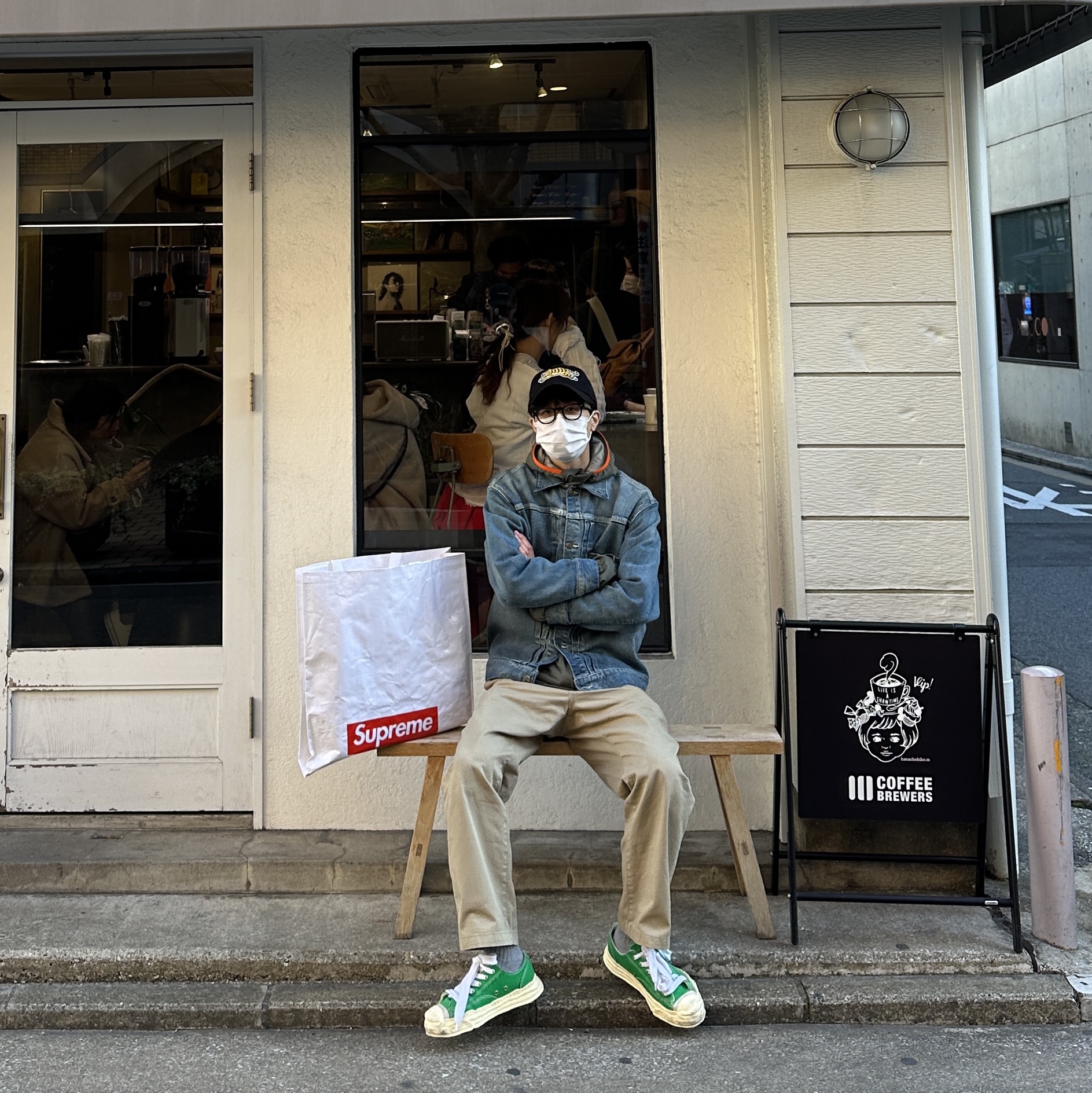 Human Made 6-Panel Twill Cap #4 Black, Maison Mihara Yasuhiro Hank OG Sole Canvas Low-top Sneakers Green 착용 스타일