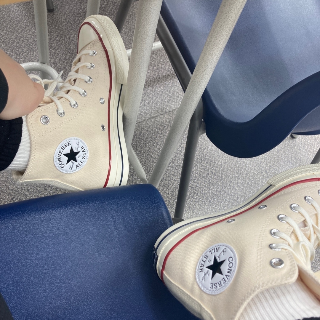 Converse Chuck 70 High Parchment 착용 스타일