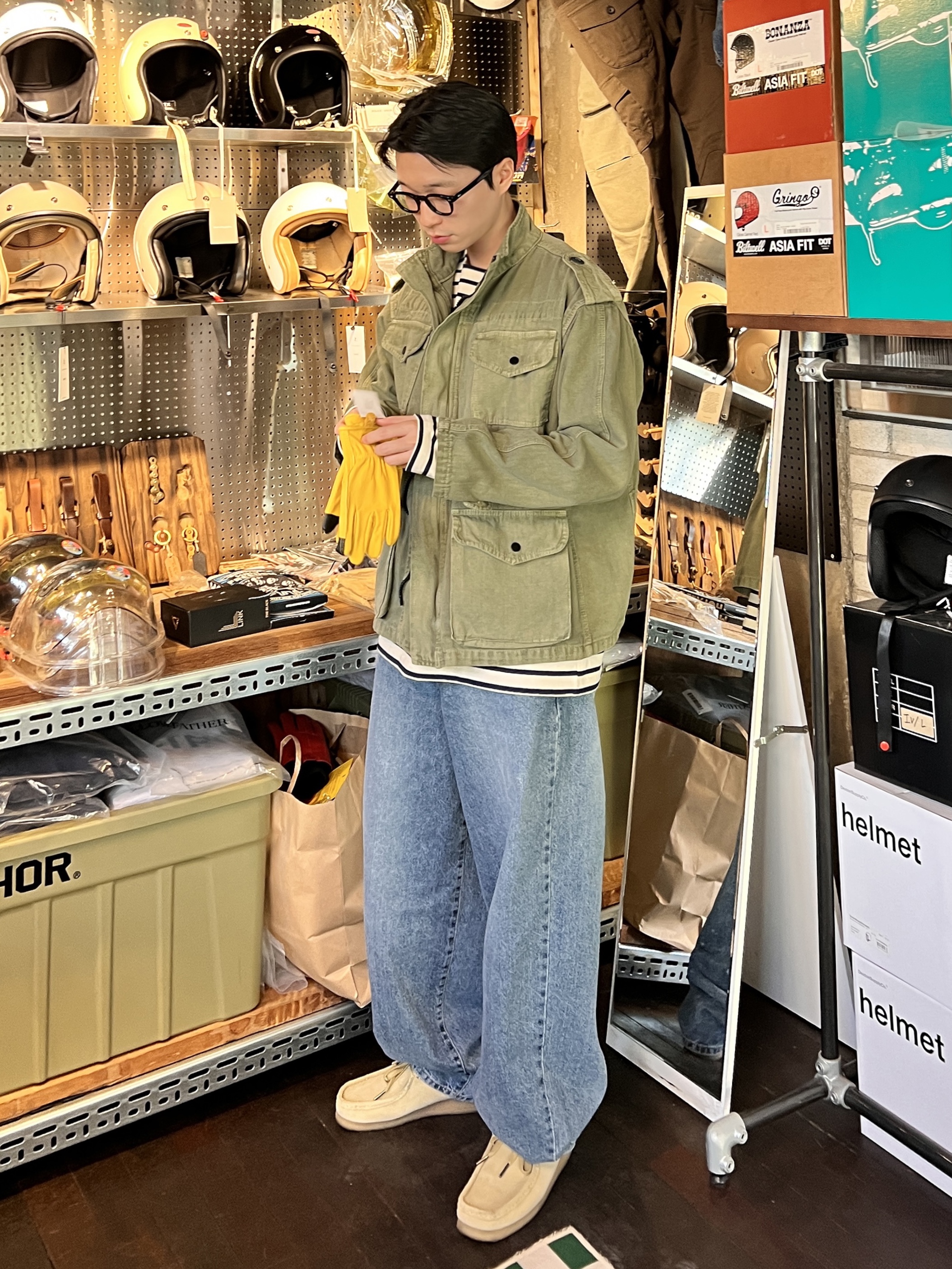 Clarks Wallabee Maple Suede 착용 스타일