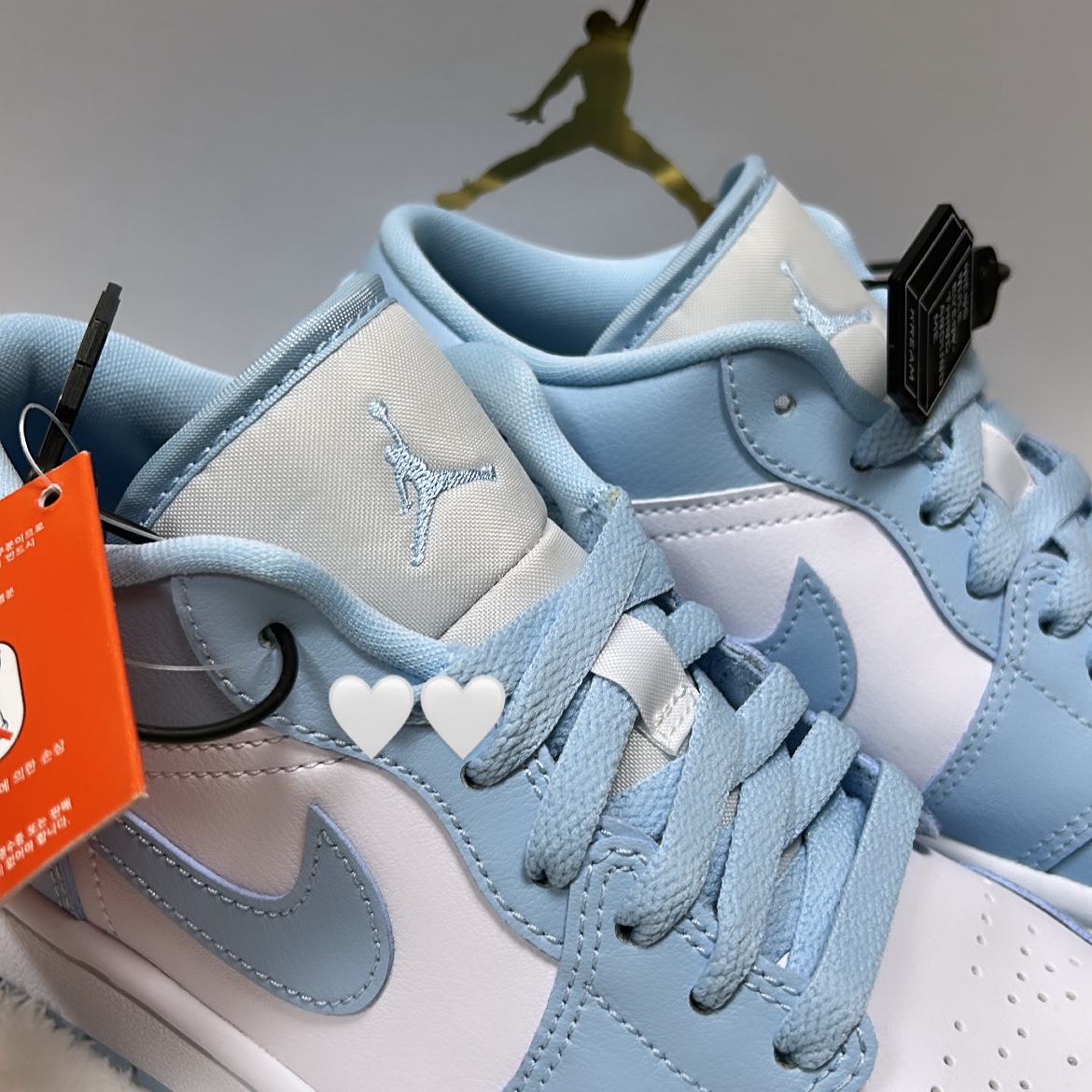 (W) Jordan 1 Low White Ice Blue 착용 스타일