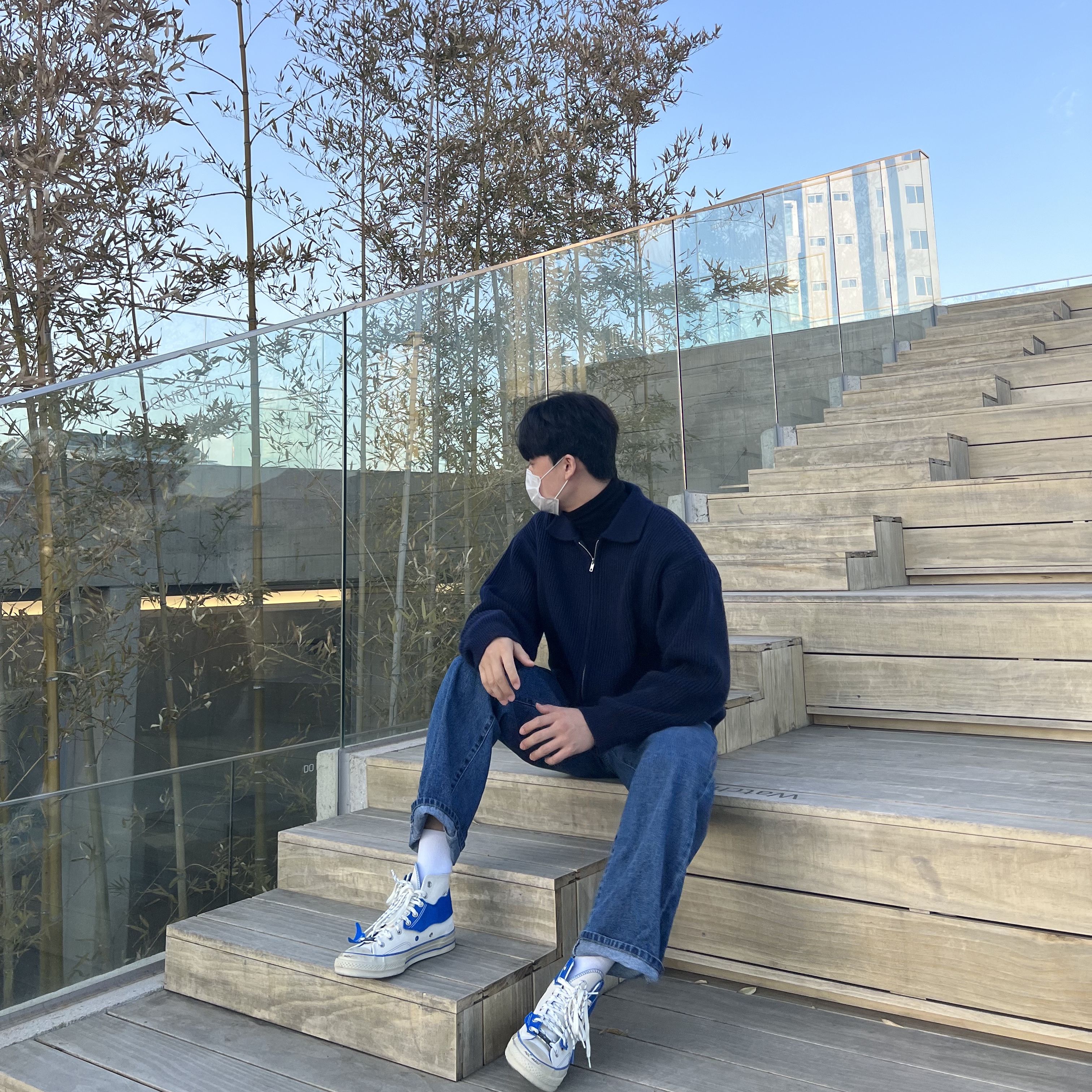 Converse x Ader Error Chuck 70 High White 착용 스타일 - 1