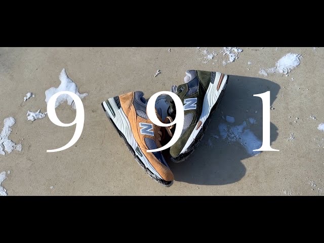 New Balance 991 Made in UK Tan Grey 착용 스타일