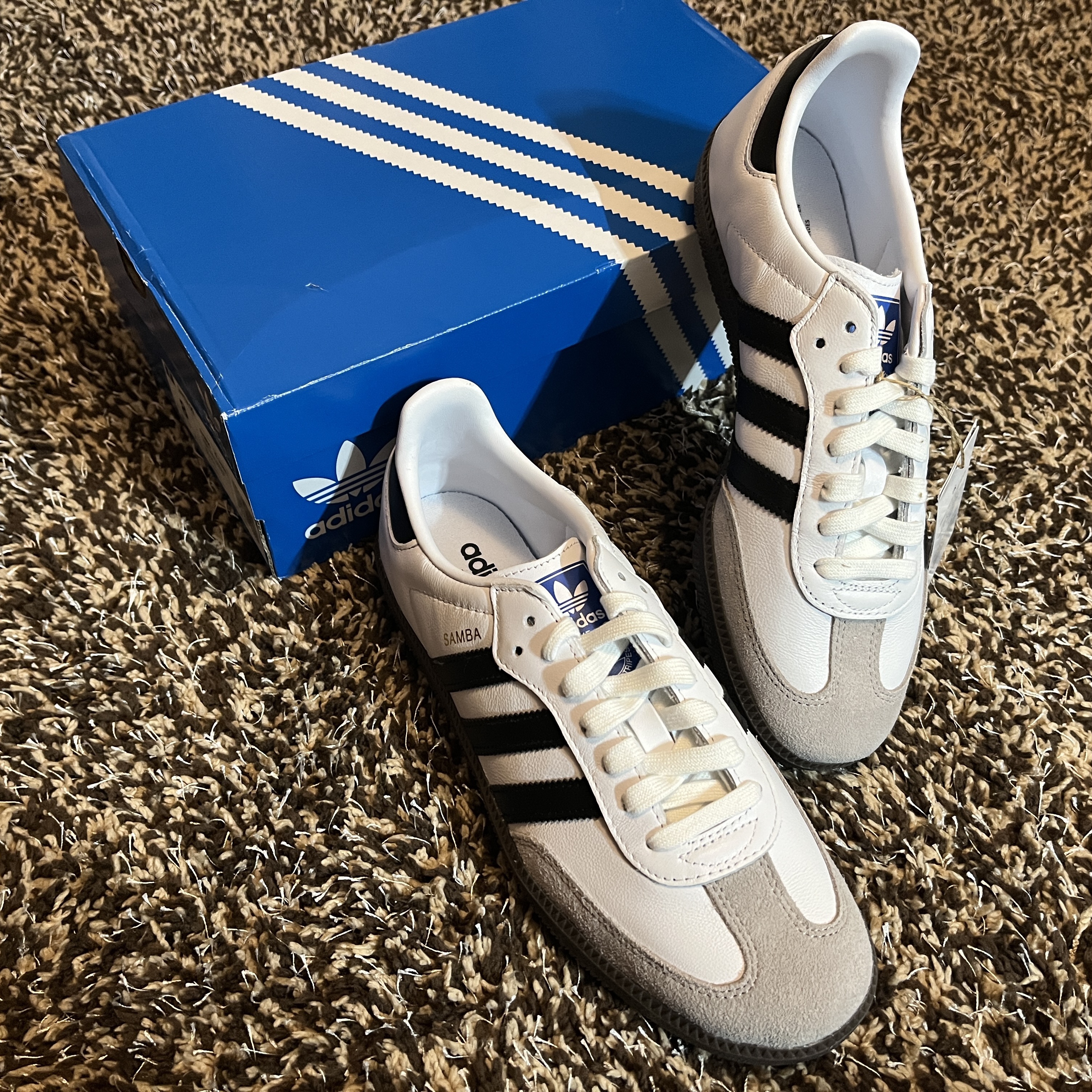 Adidas Samba OG Cloud White, Palace x Adidas Firebird Track Pants Black - 23SS 착용 스타일 - 1