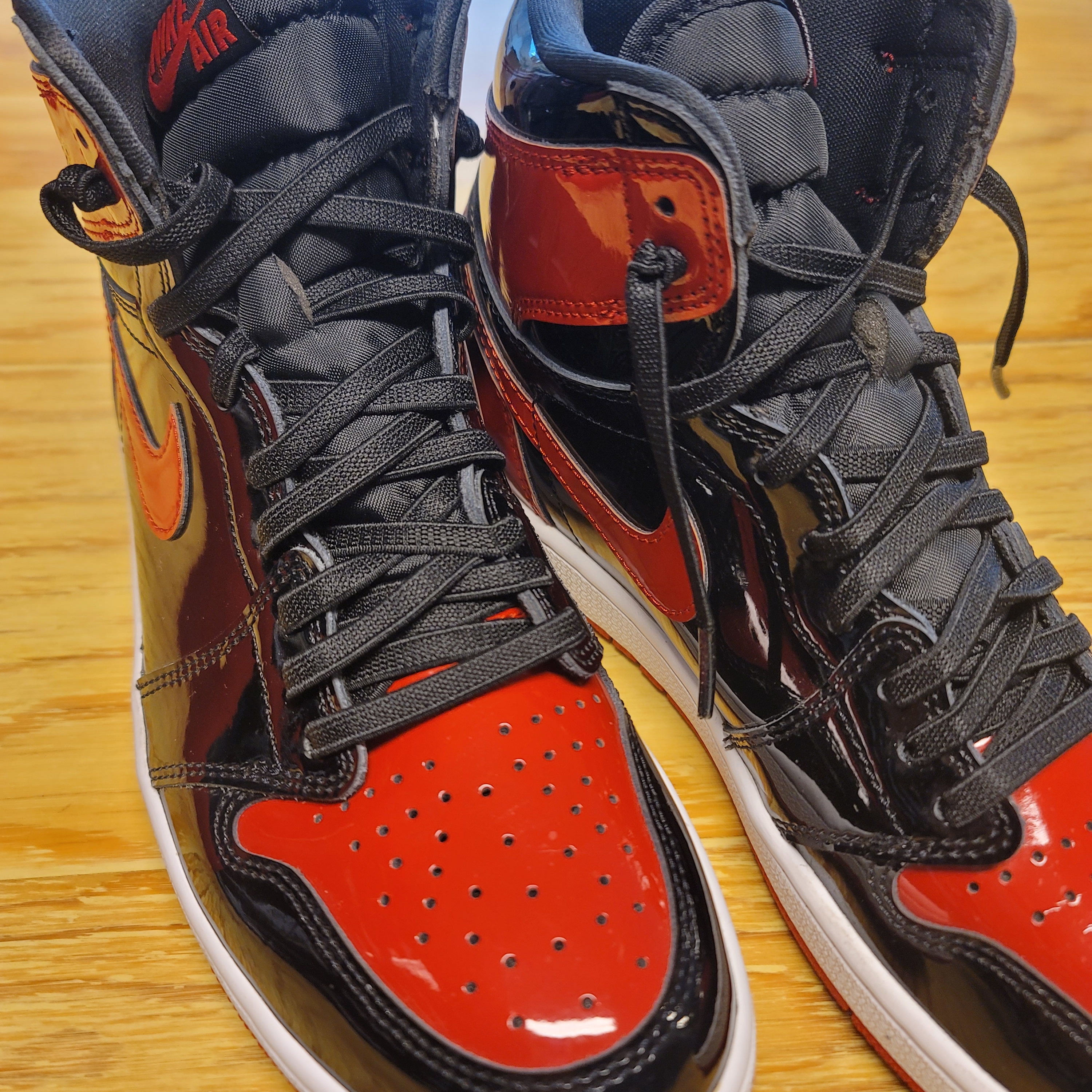 Jordan 1 Retro High OG Patent Bred 착용 스타일