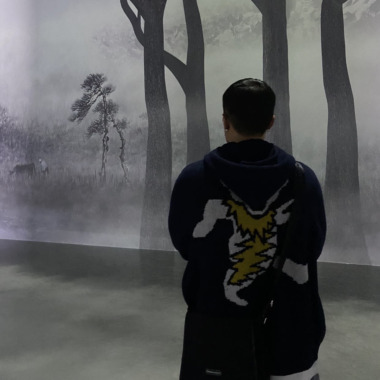 Thisisneverthat x Grateful Dead Dancing Bear Knit Zip Hoodie Navy ์ฐฉ์ฉ ์คํ์ผ
