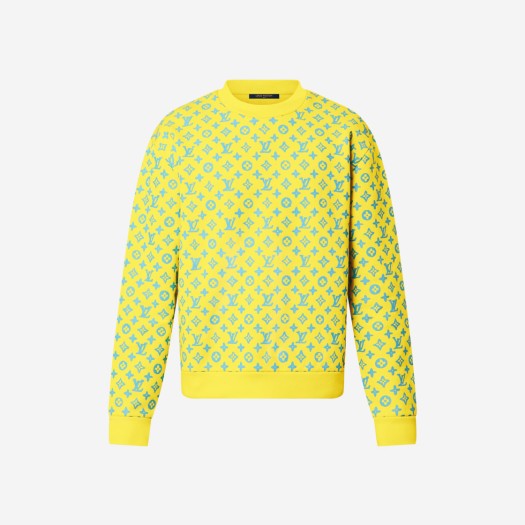 루이비통 모노그램 레인보우 플레이그라운드 그래픽 스웨트셔츠 그린 옐로우