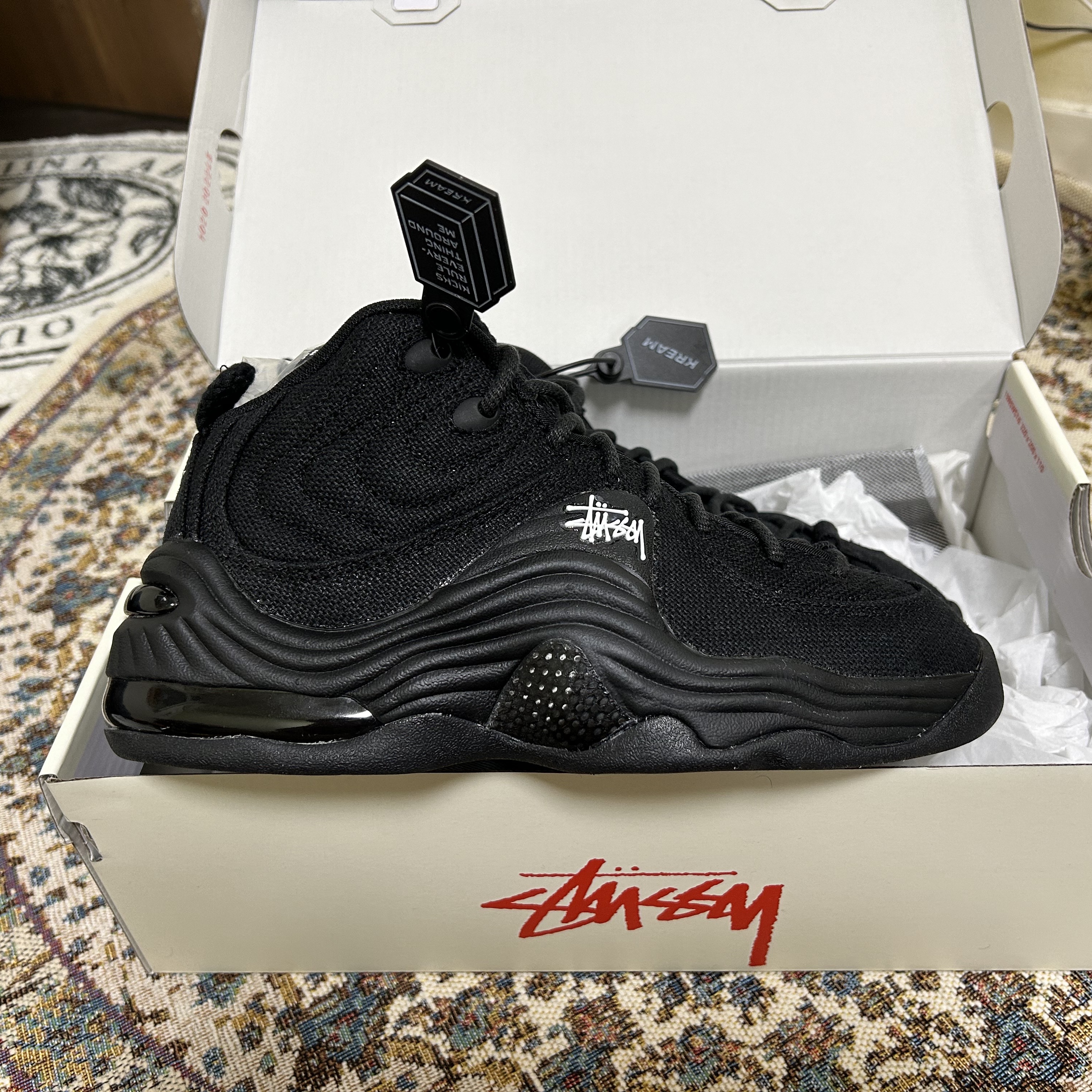 Nike x Stussy Air Penny II Black 착용 스타일