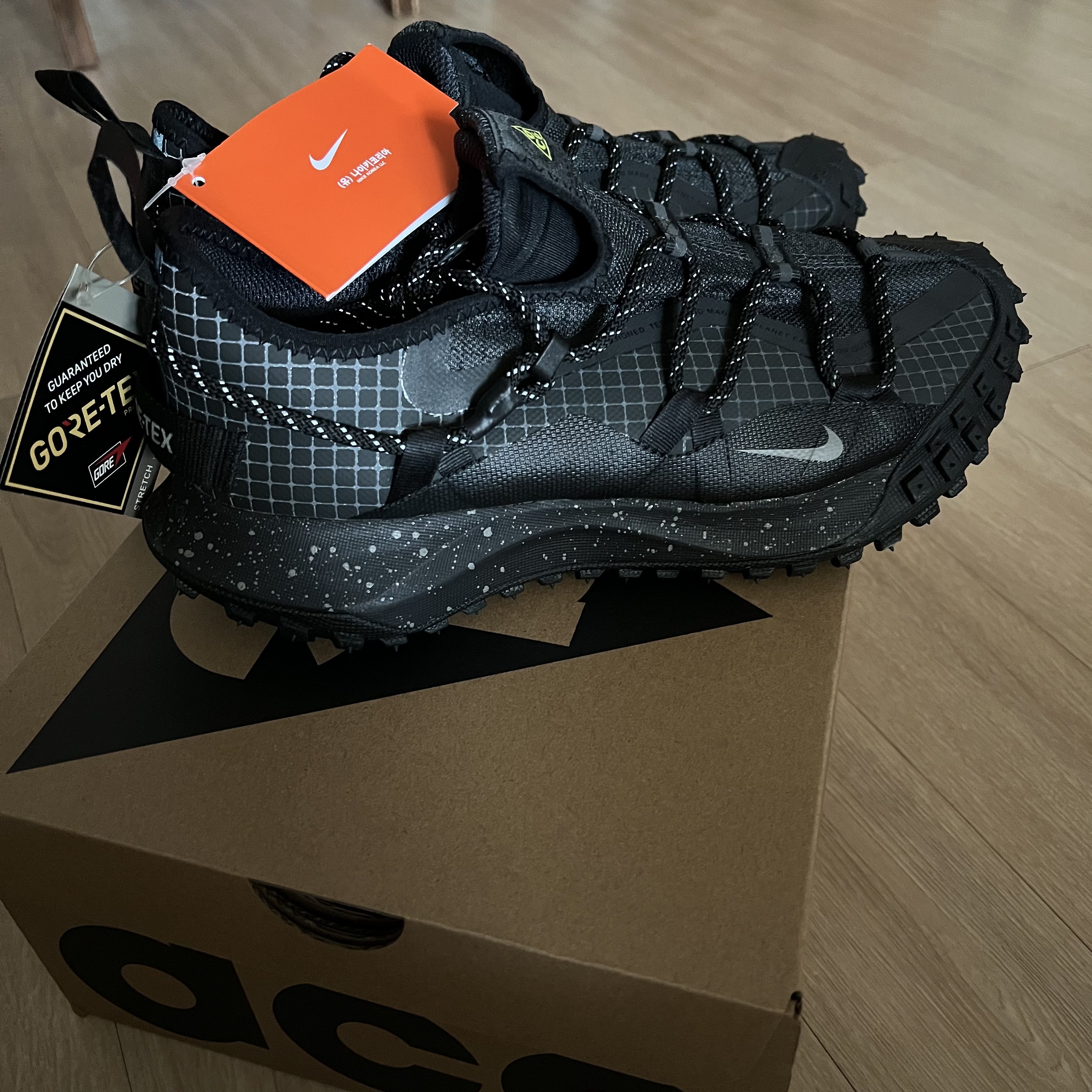 Nike ACG Mountain Fly Low Gore-Tex SE Dark Smoke Grey 착용 스타일 - 1