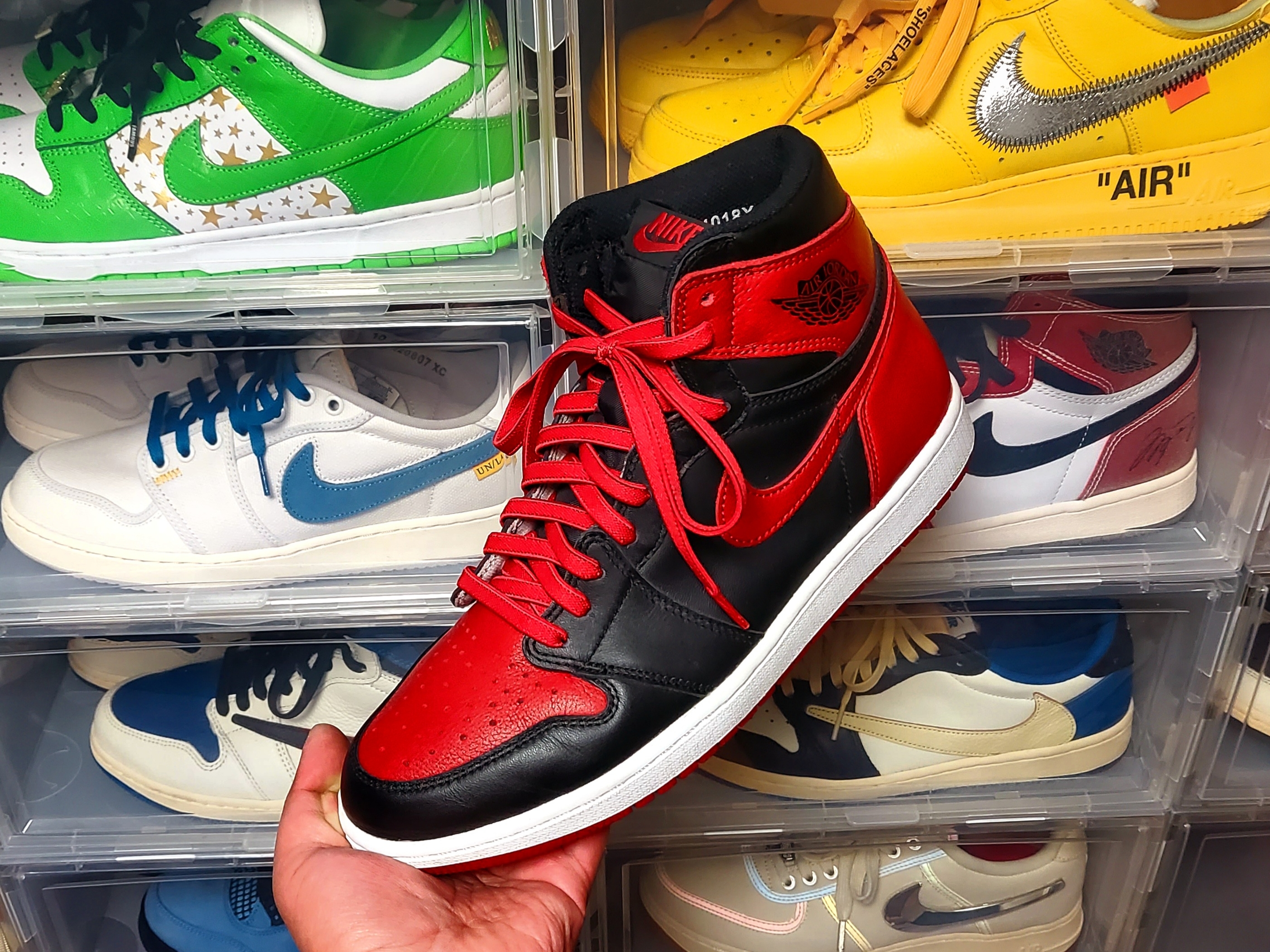 Jordan 1 Retro High OG Bred Banned 2016 착용 스타일 - 1