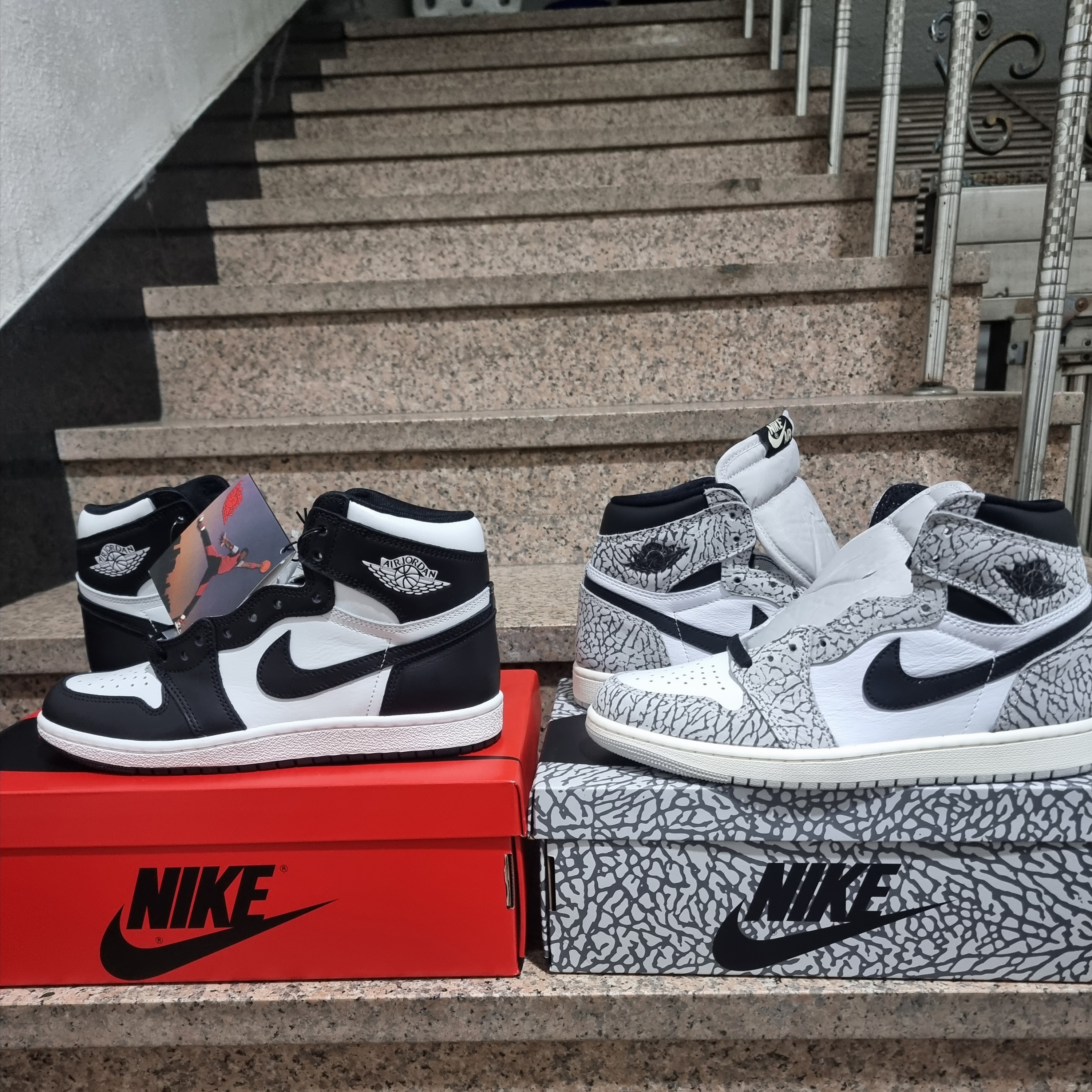 Jordan 1 High 85 Black White, Jordan 1 Retro High OG White Cement 착용 스타일