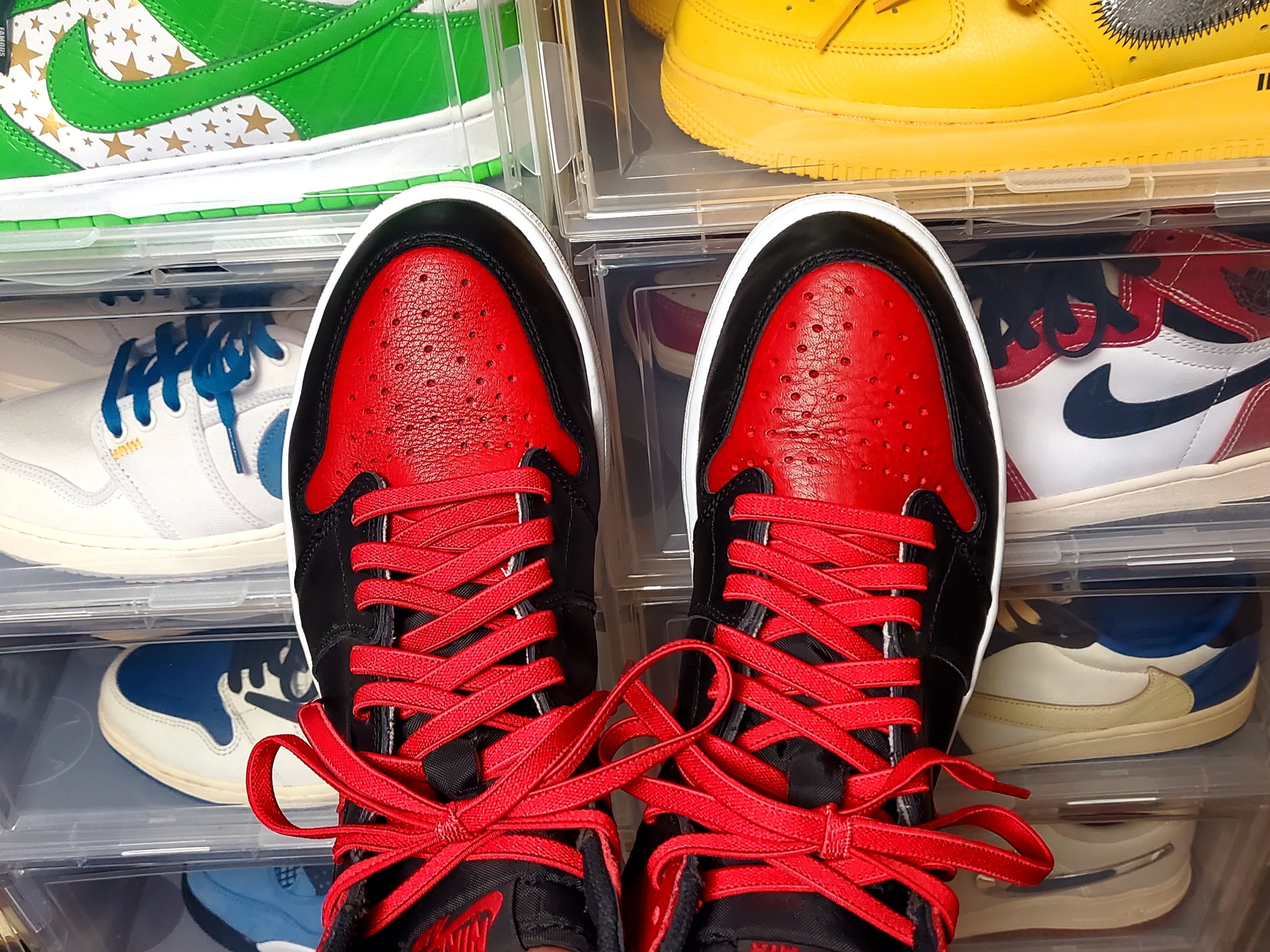 Jordan 1 Retro High OG Bred Banned 2016 착용 스타일 - 4
