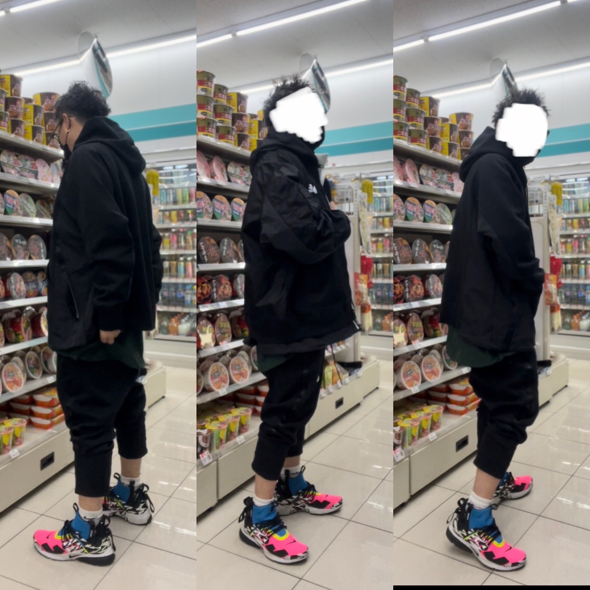 Nike x Sacai NRG Pullover Hoodie Black - US/EU 착용 스타일 - 4