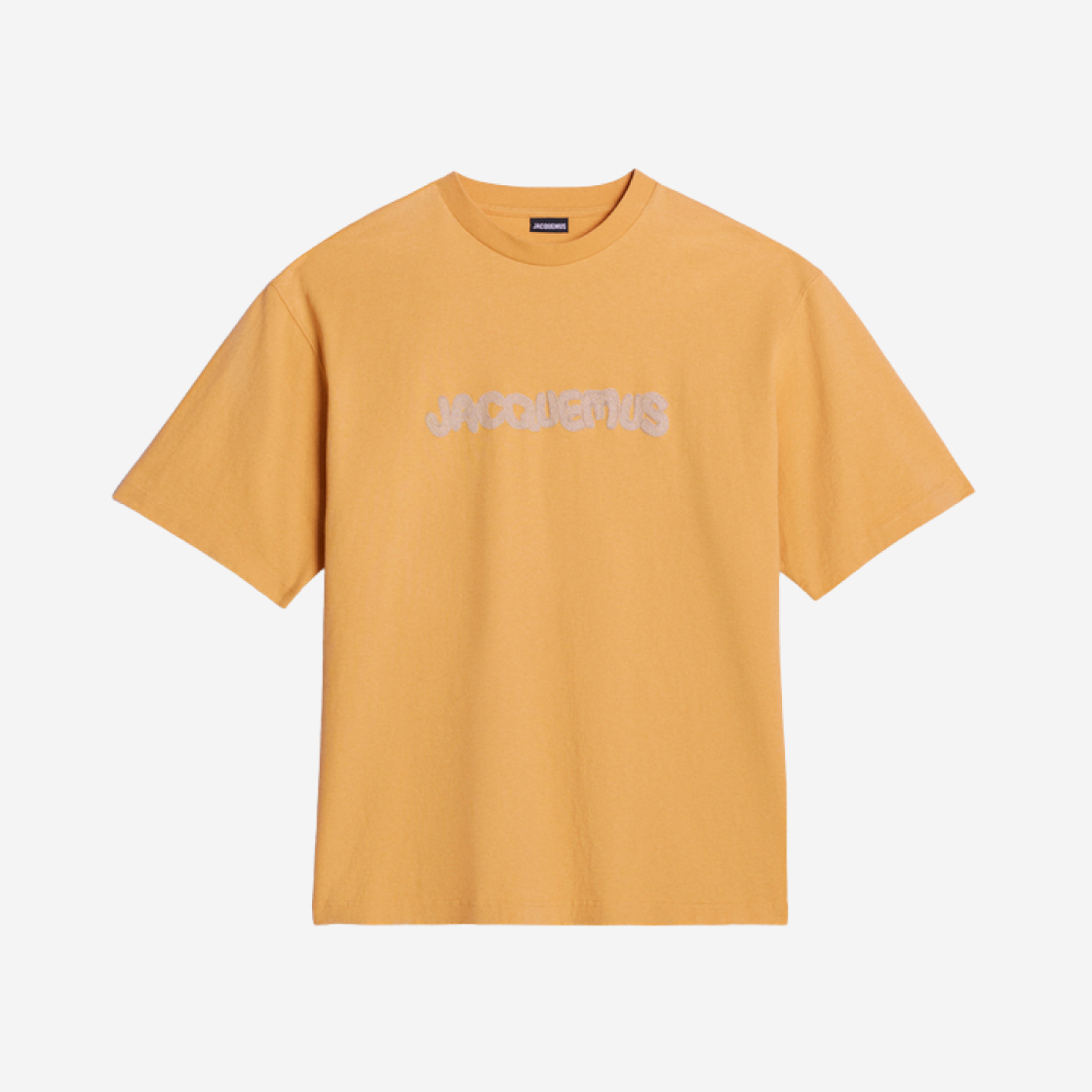 자크뮈스 르 티셔츠 라피아 로고 티셔츠 프린트 마크라메 로고 옐로우 | Jacquemus | KREAM