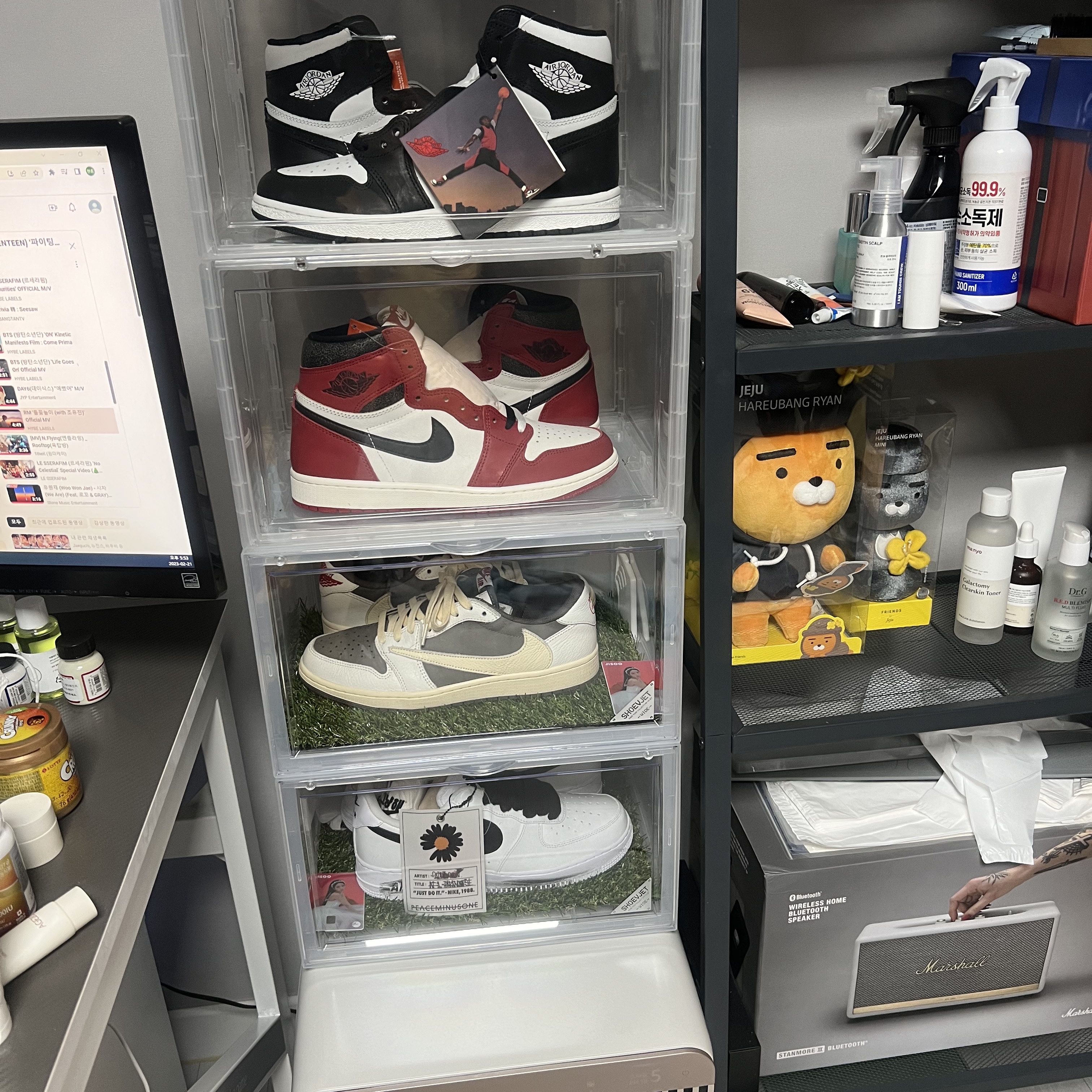 Jordan 1 High 85 Black White, Jordan 1 Retro High OG Chicago 2022 착용 스타일