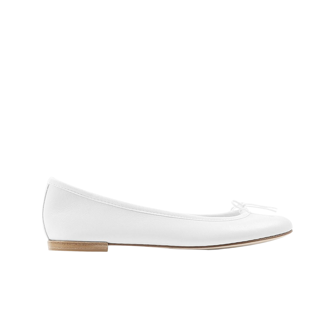 (W) 레페토 산드리옹 나파 카프스킨 발레리나 화이트((W) Repetto Cendrillon Nappa Calfskin Ballerinas White) - 1