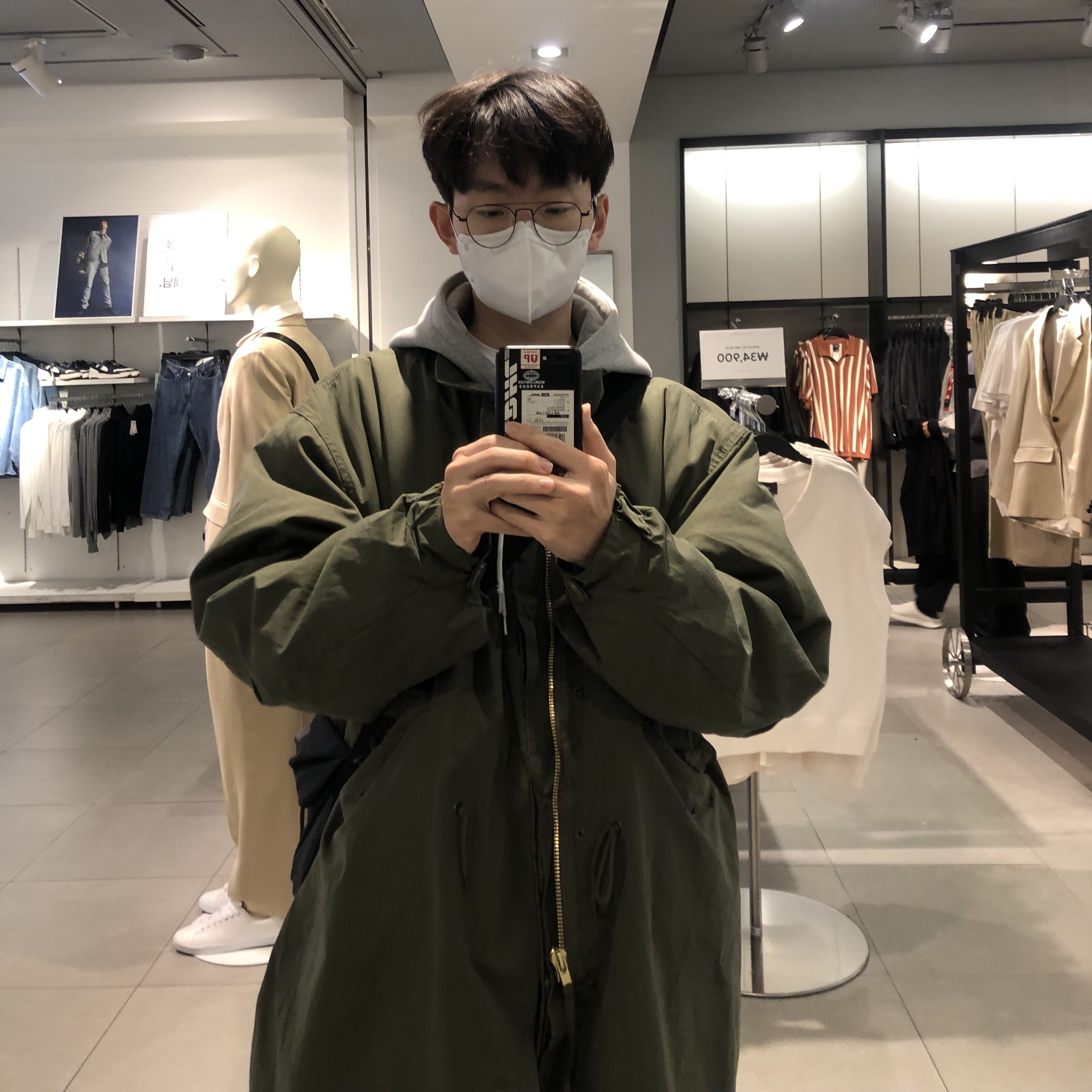 Military Surplus US M65 Fishtail Parka Olive Drab 착용 스타일