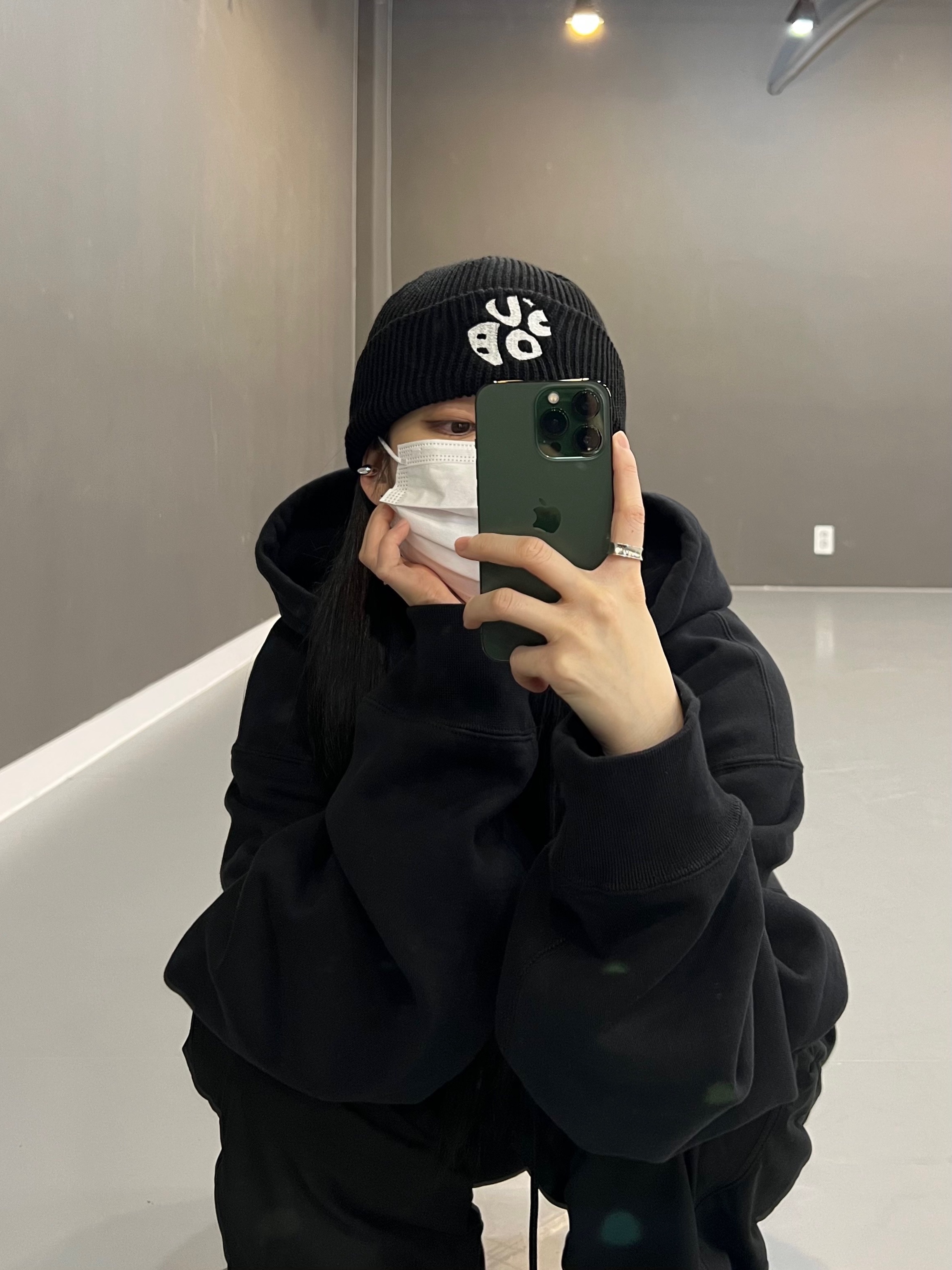 Nike x Stussy NRG RA Washed Pullover Hoodie Black (DN4028-010) 착용 스타일 - 4