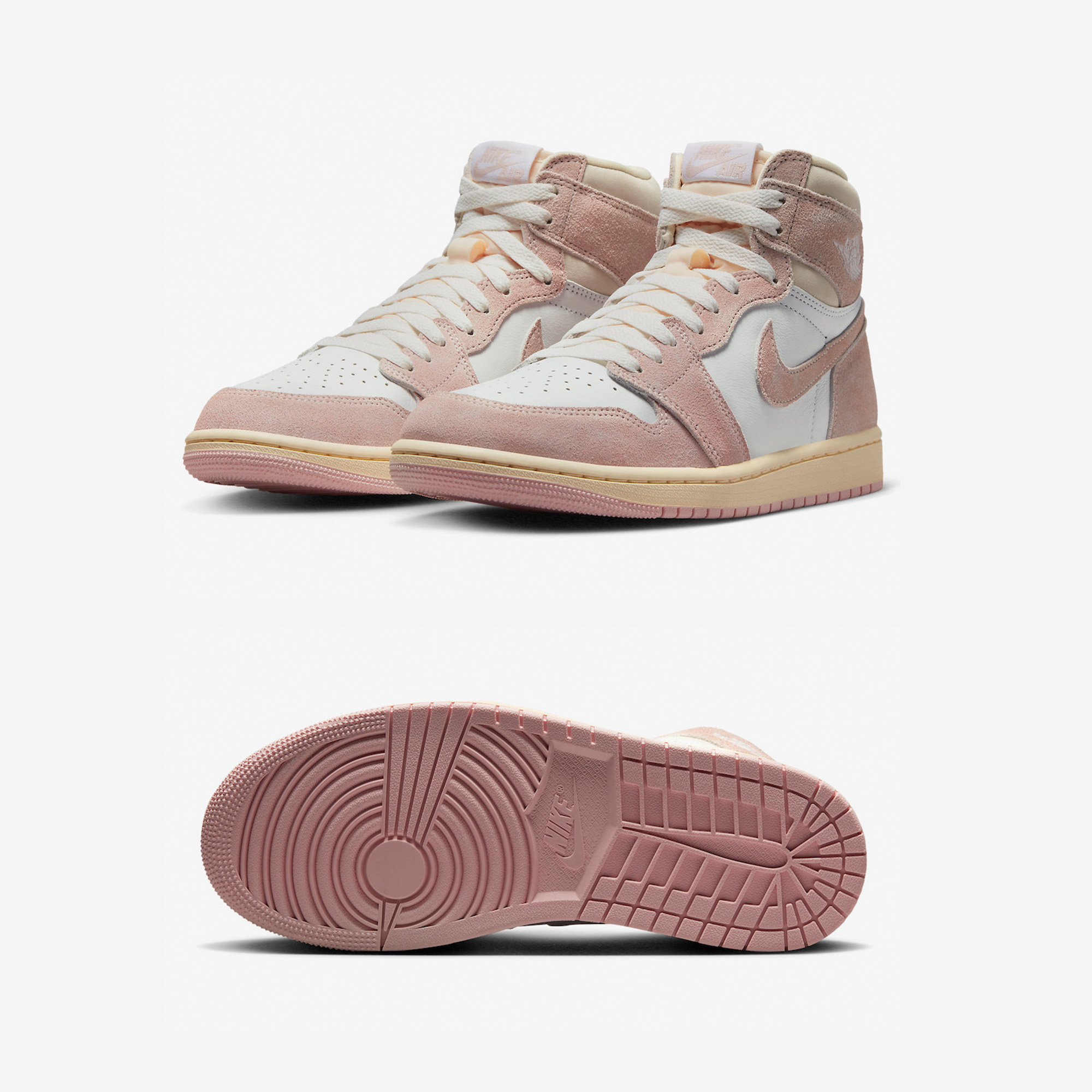 (W) Jordan 1 Retro High OG Coconut Milk and Sail 착용 스타일 - 2